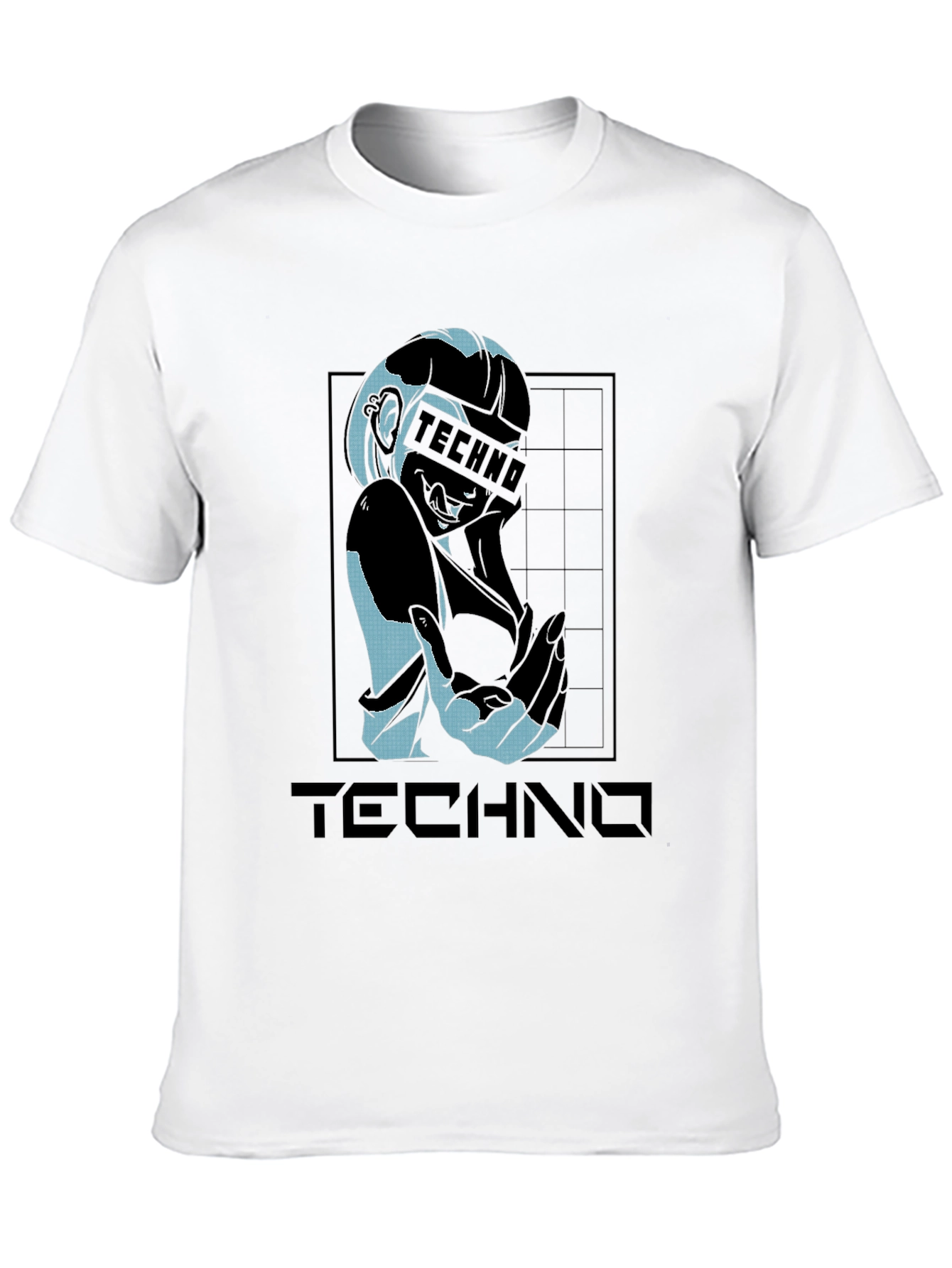 Black Techno Graphic T-Shirt - Stylish Black Tee view 10