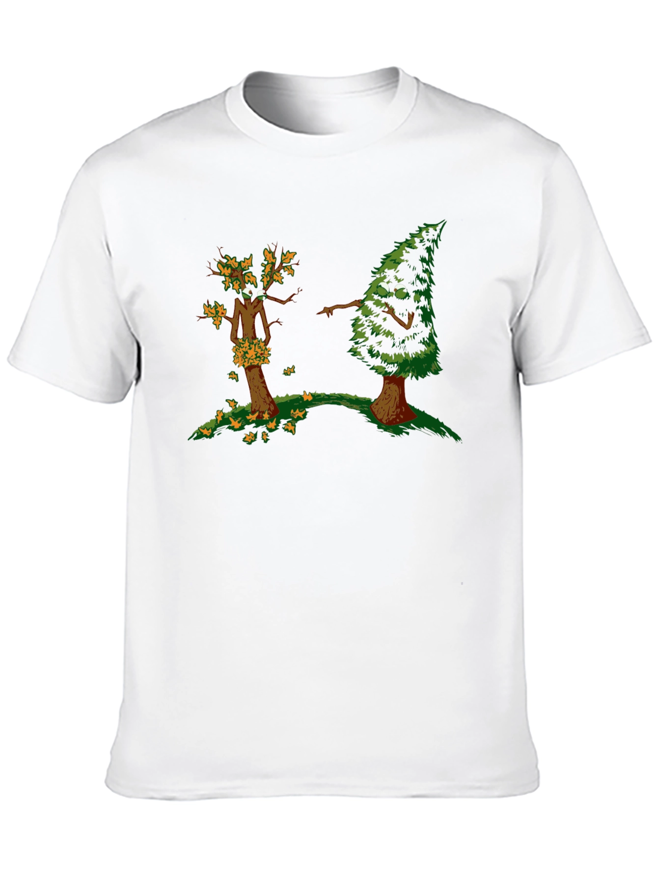 Funny Tree Cartoon Black T-Shirt - 10