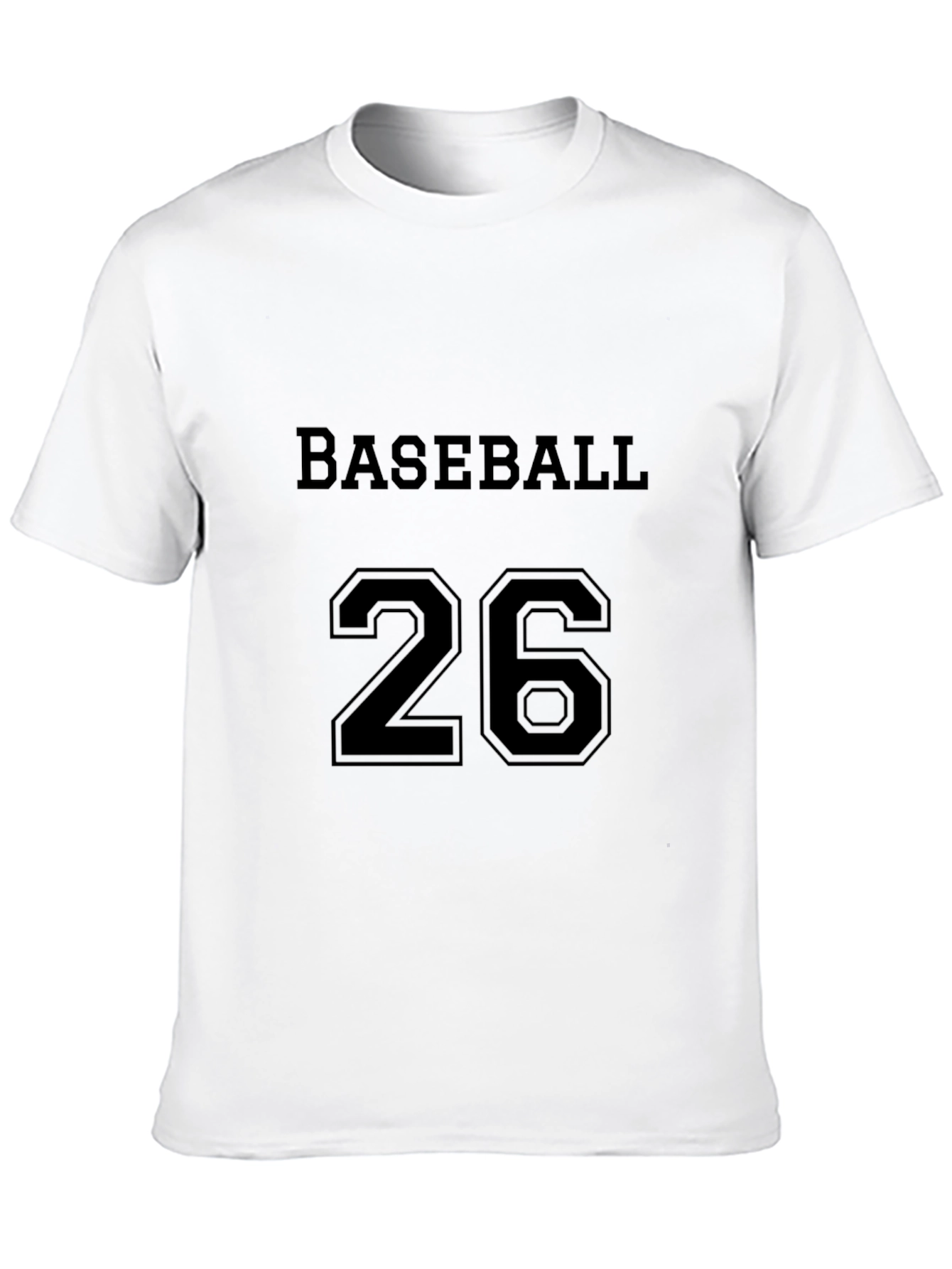Black Baseball 26 Graphic Tee - Black Cotton T-Shirt view 10