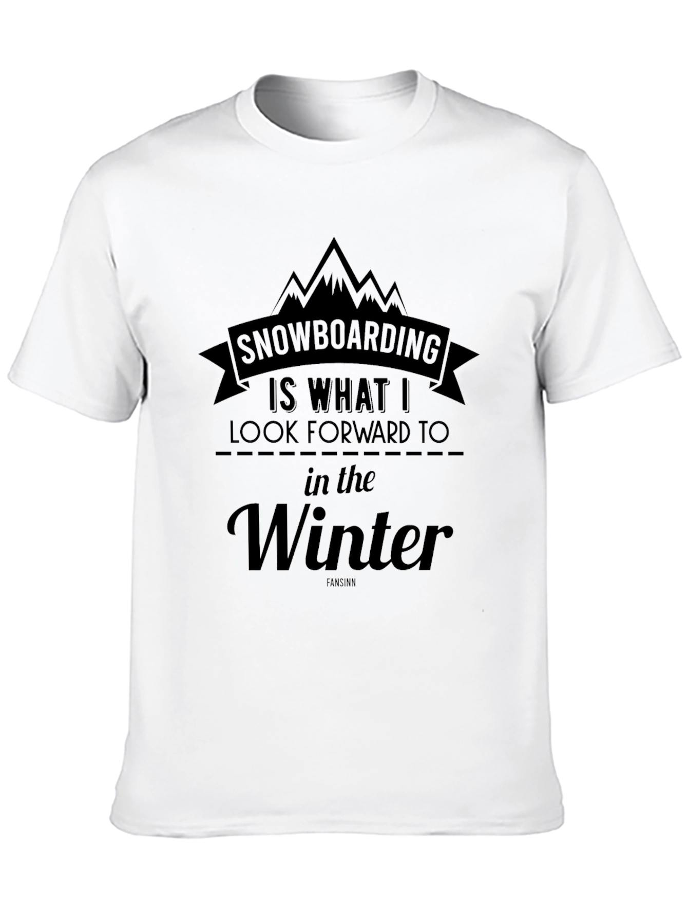 Black Snowboarding Winter T-Shirt view 10