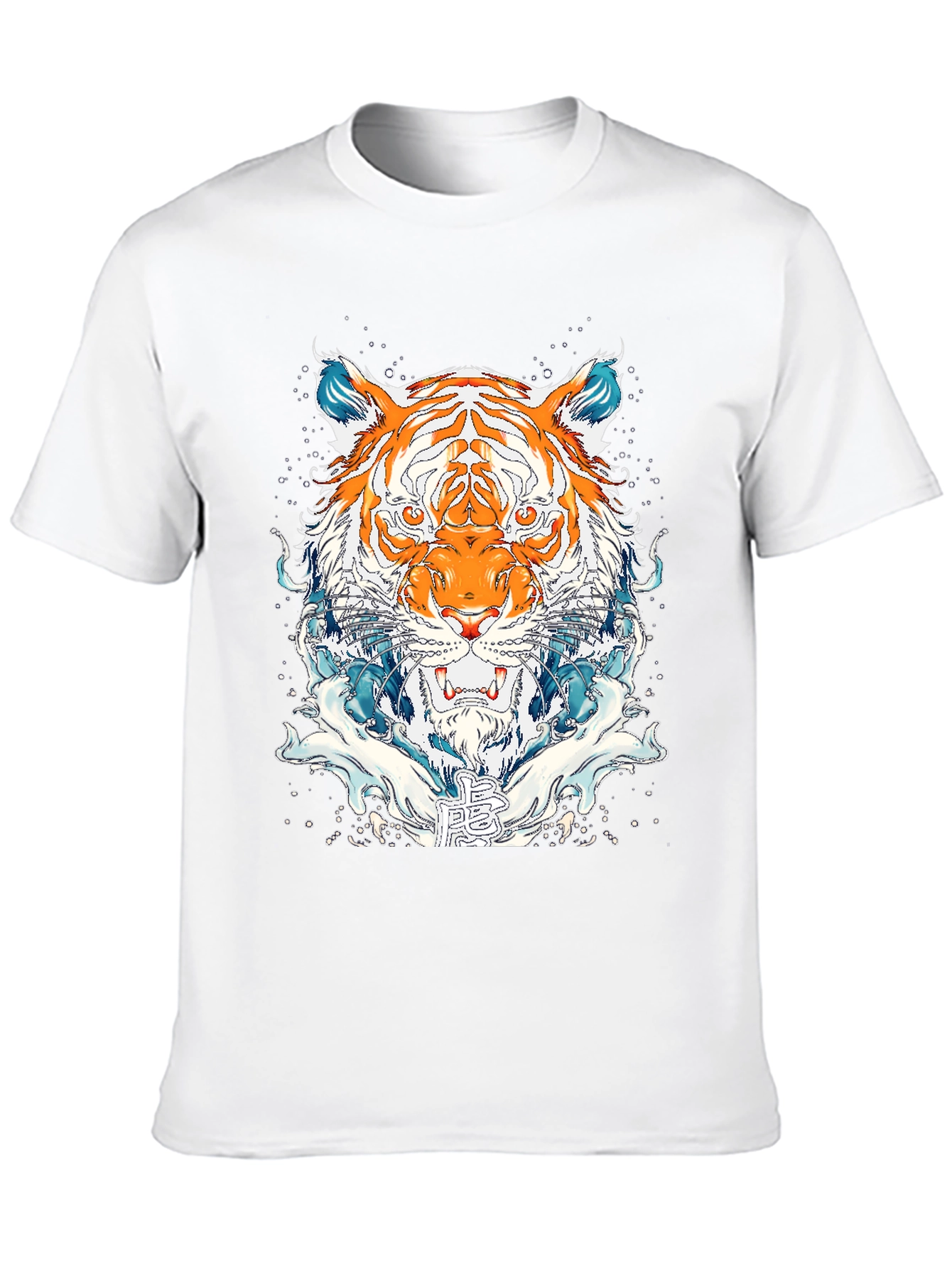 Black Tiger Graphic Print Black T-Shirt view 10