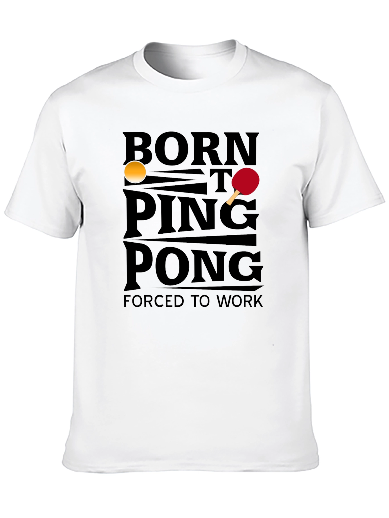Black Born to Ping Pong T-Shirt view 10