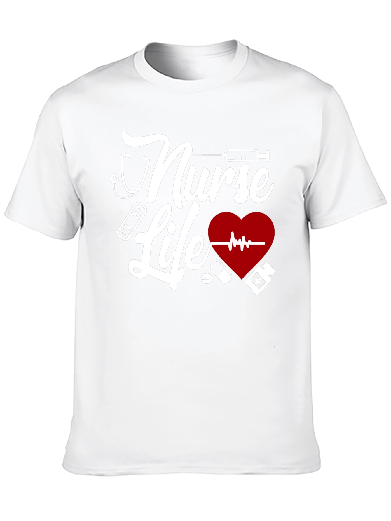 Black Nurse Life Graphic T-Shirt - Black view 10