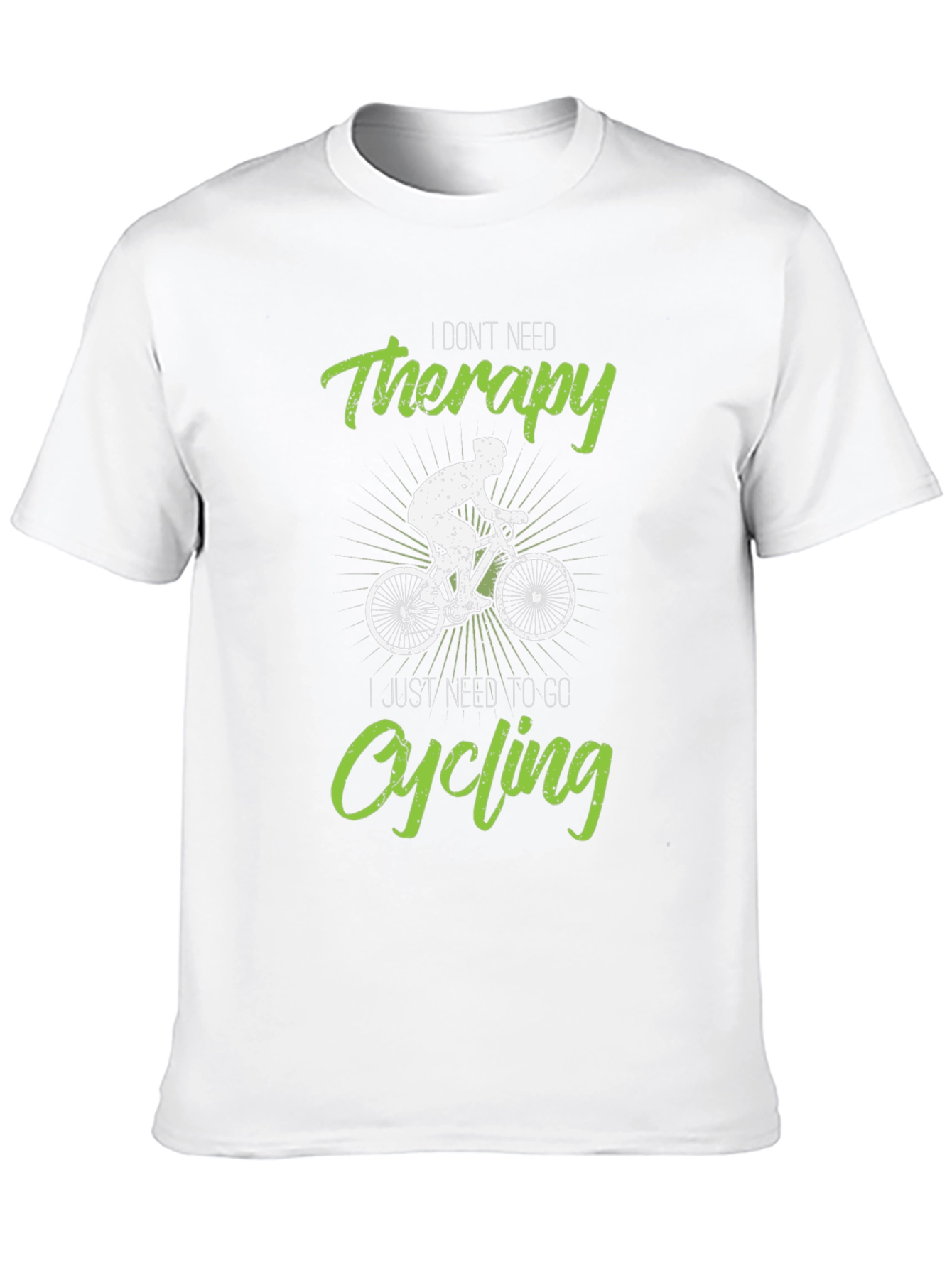 Black Cycling Therapy T-Shirt - Funny Biker Tee view 10