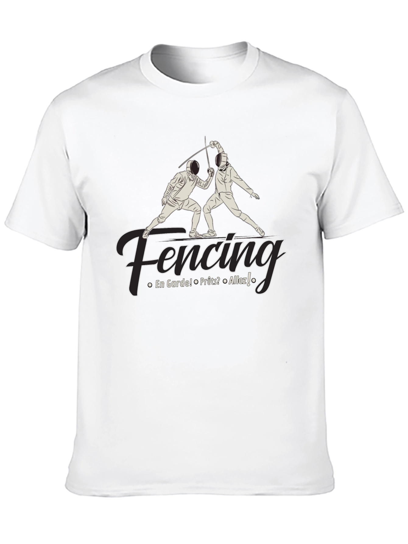 Black Fencing T-Shirt - En Garde Design view 10