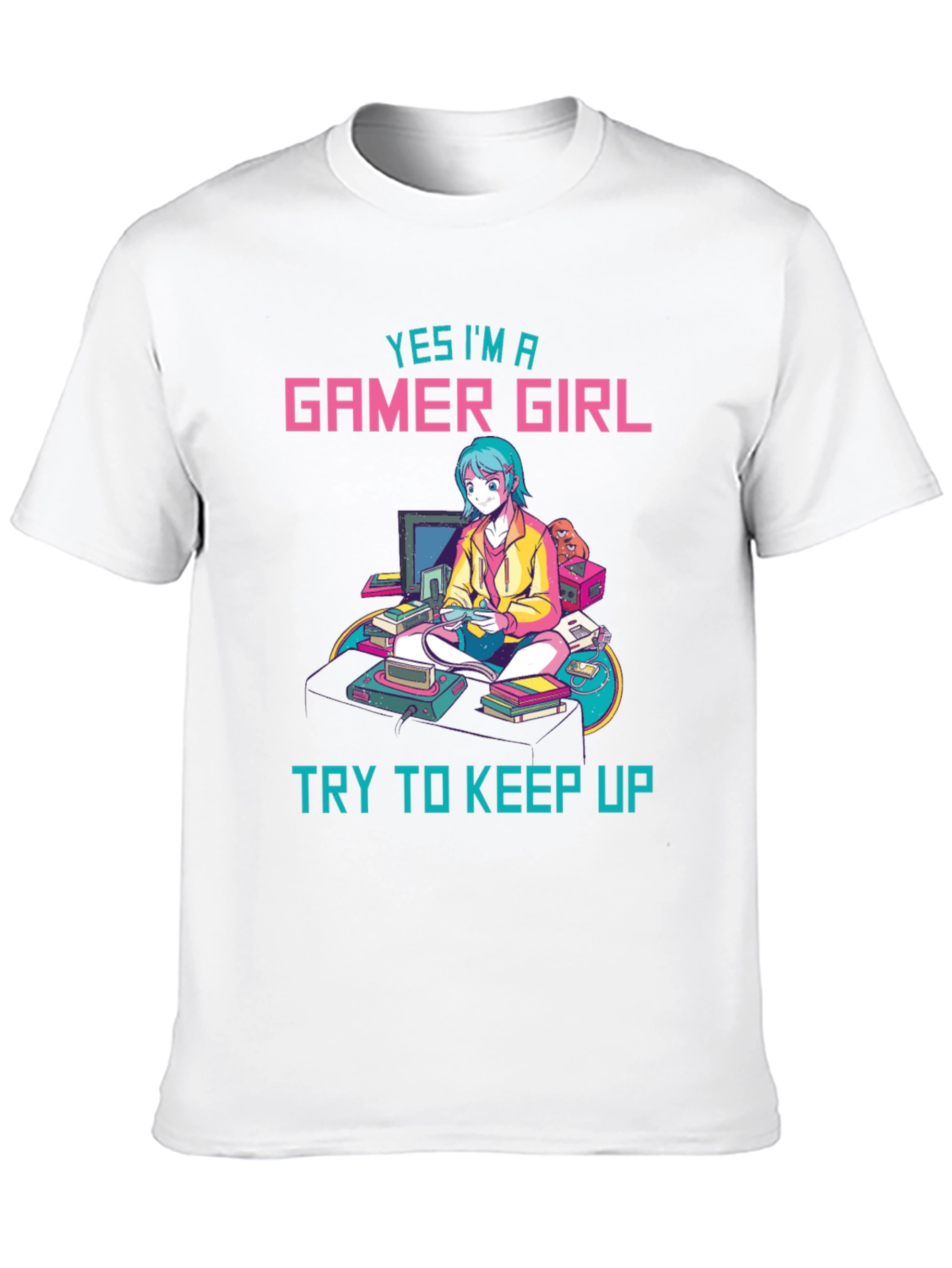Black Gamer Girl Graphic Tee - Yes I'm A Gamer Girl - Keep Up view 10