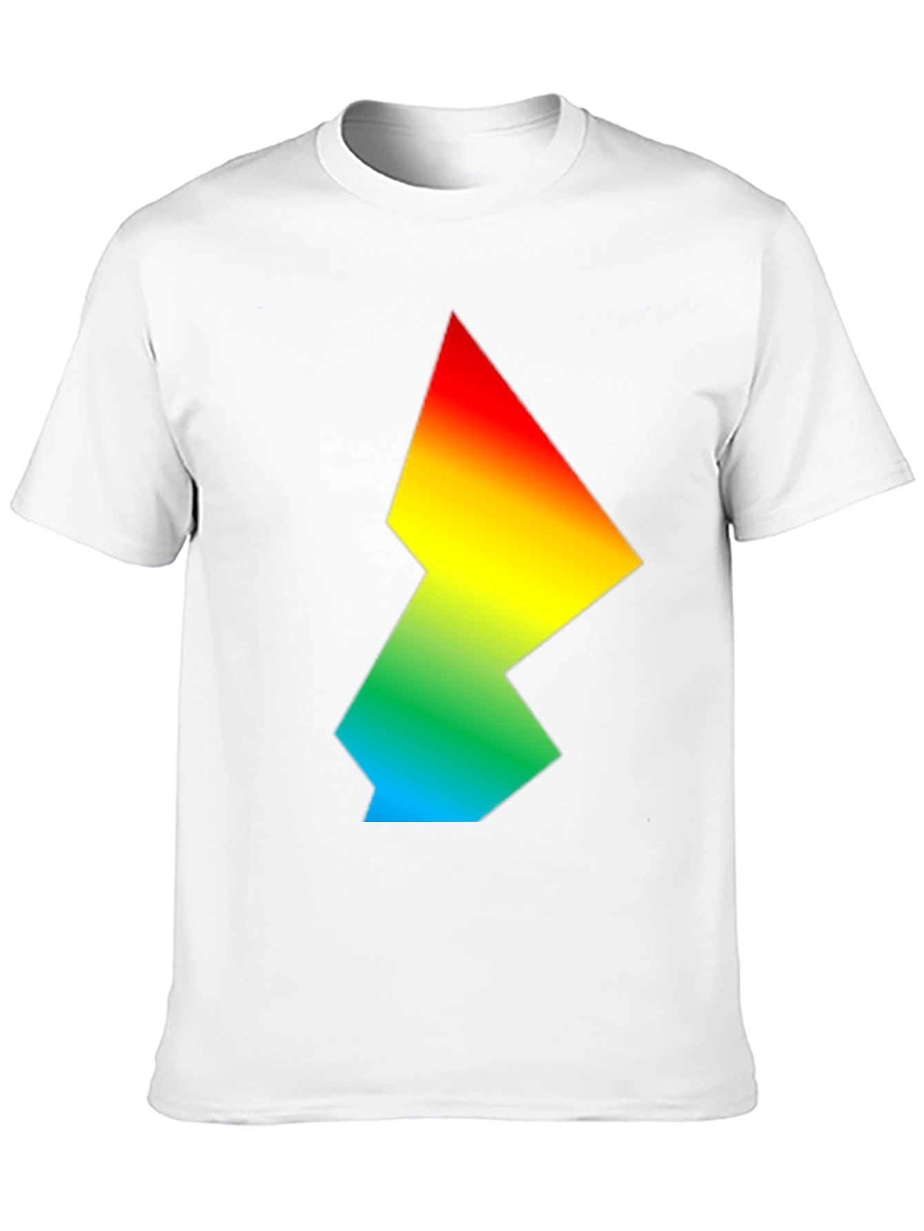 Black Rainbow Gradient Geometric Graphic Tee view 10