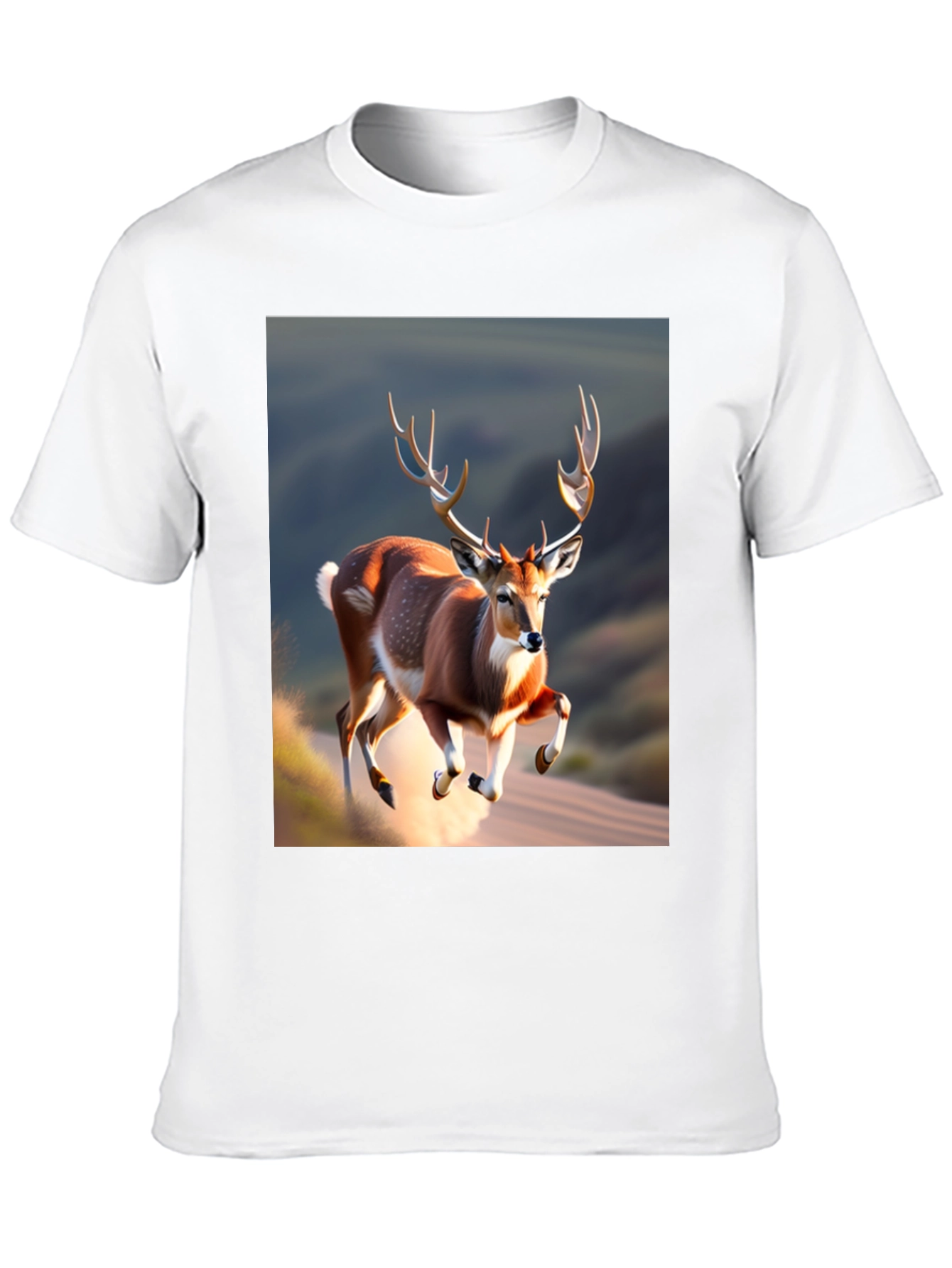 Black Deer Graphic Black T-Shirt view 10