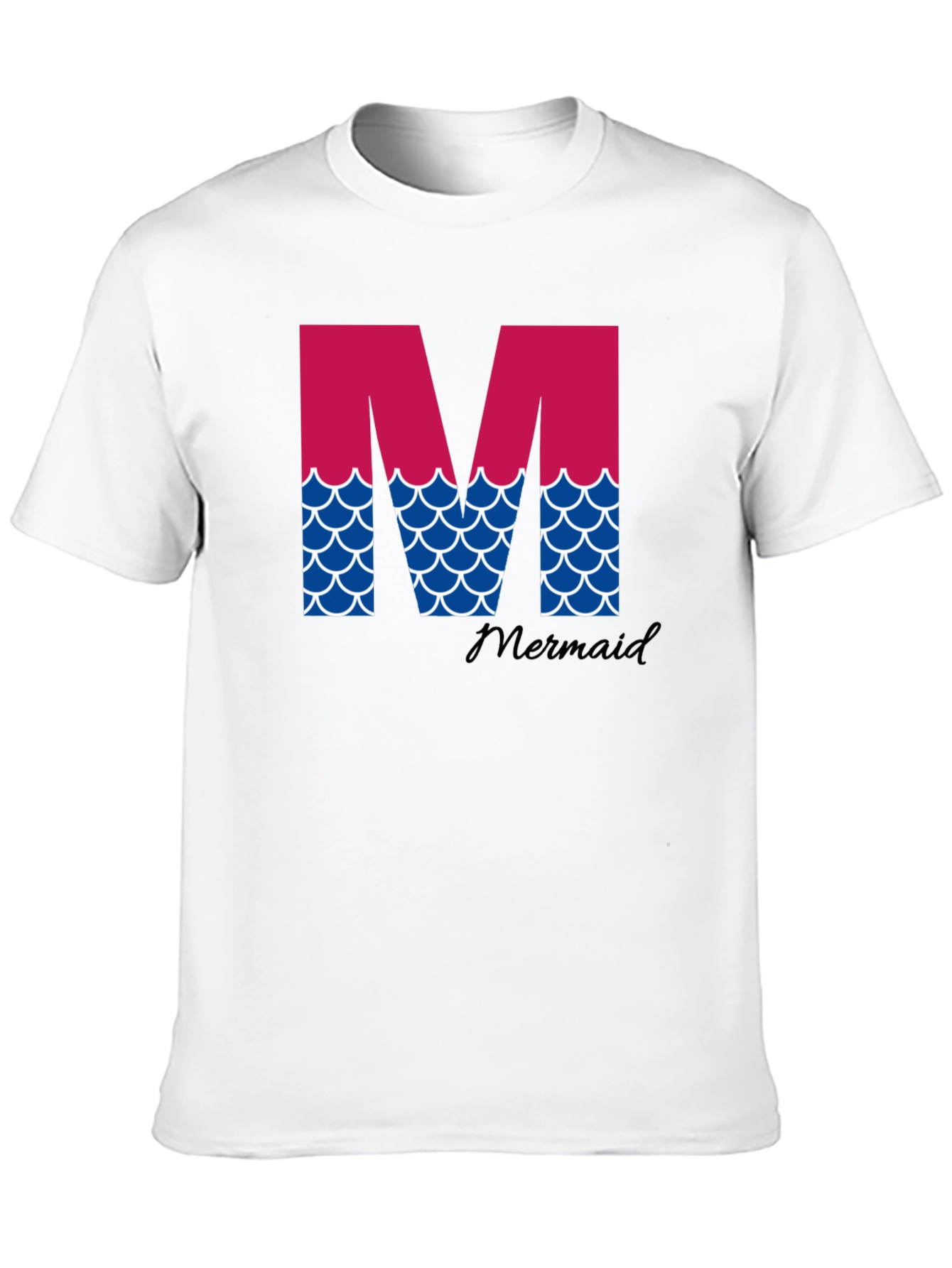 Black Mermaid Initial 'M' T-Shirt view 10