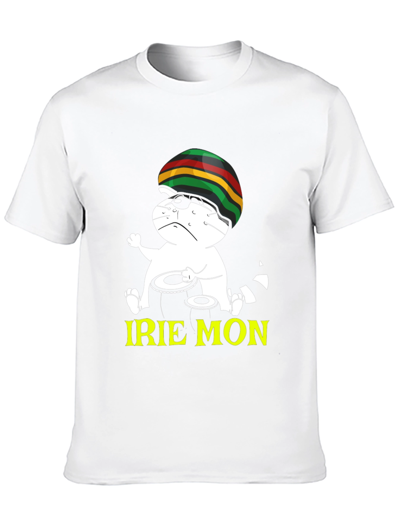 Black Irie Mon Rastafarian Cat Black T-Shirt view 10