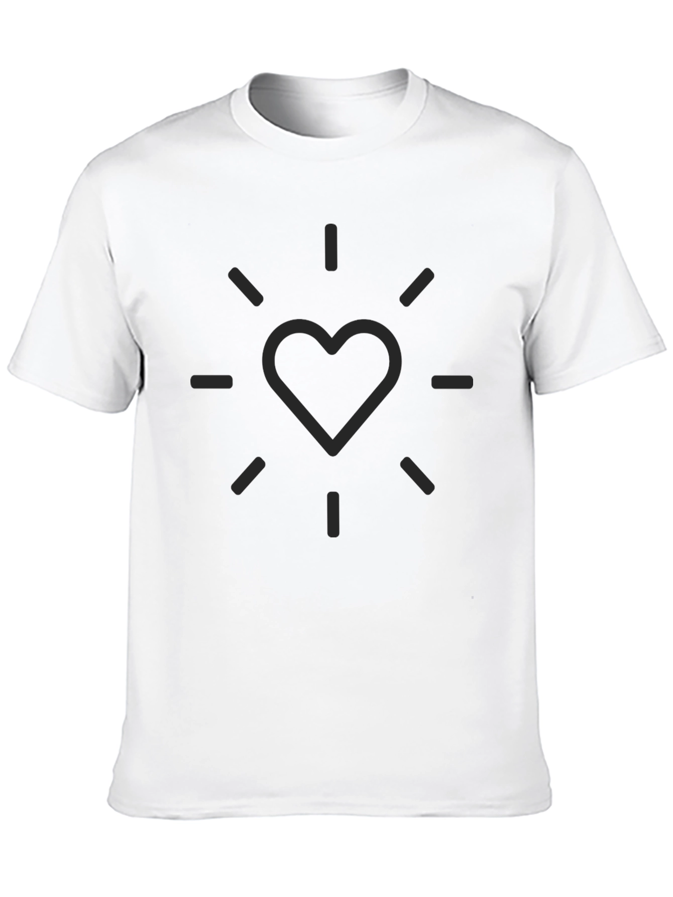 Heart Burst Black T-Shirt - Casual Style - 10