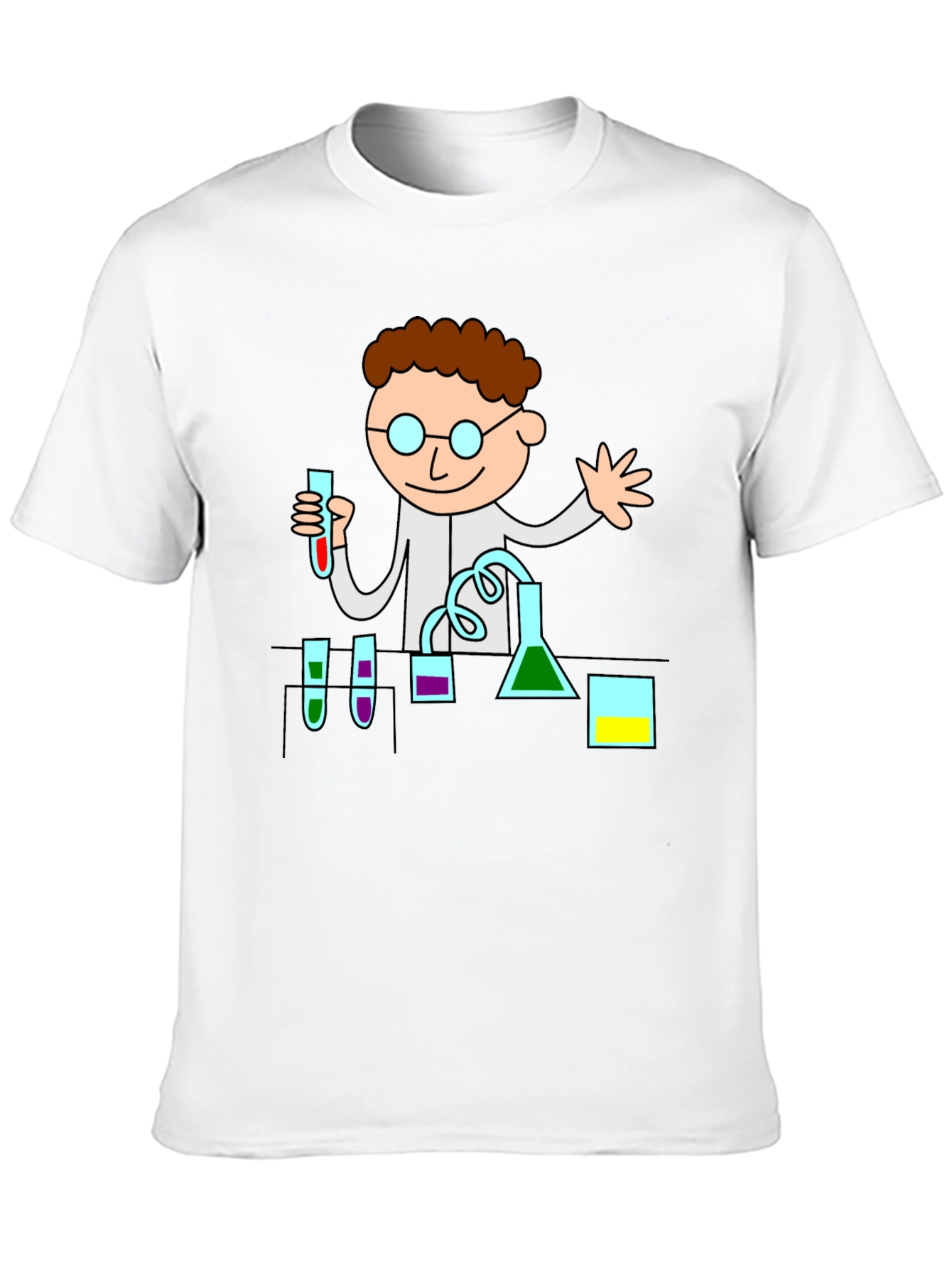 Black Scientist Graphic Tee - Black Cotton T-Shirt view 10