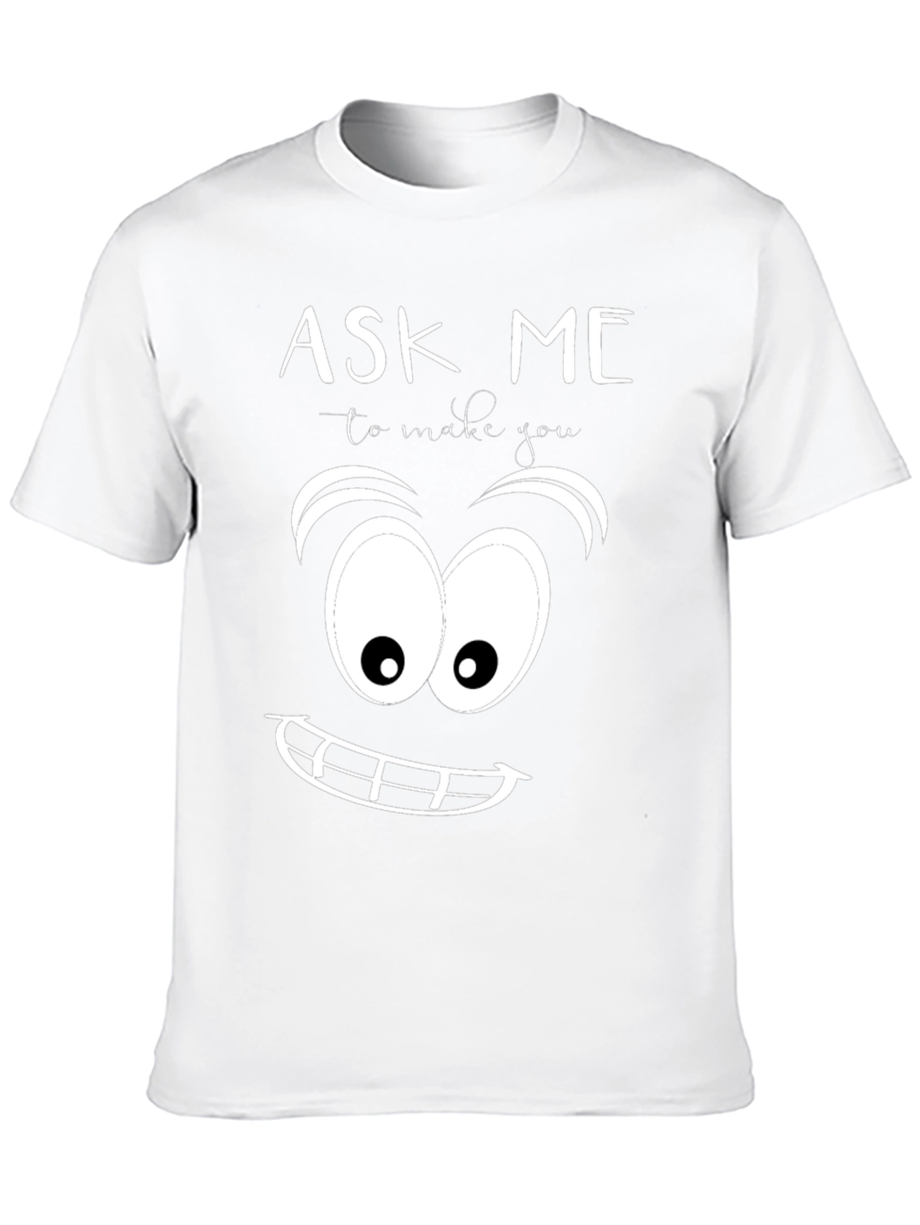 Black Ask Me To Make You Smile Graphic Tee view 10