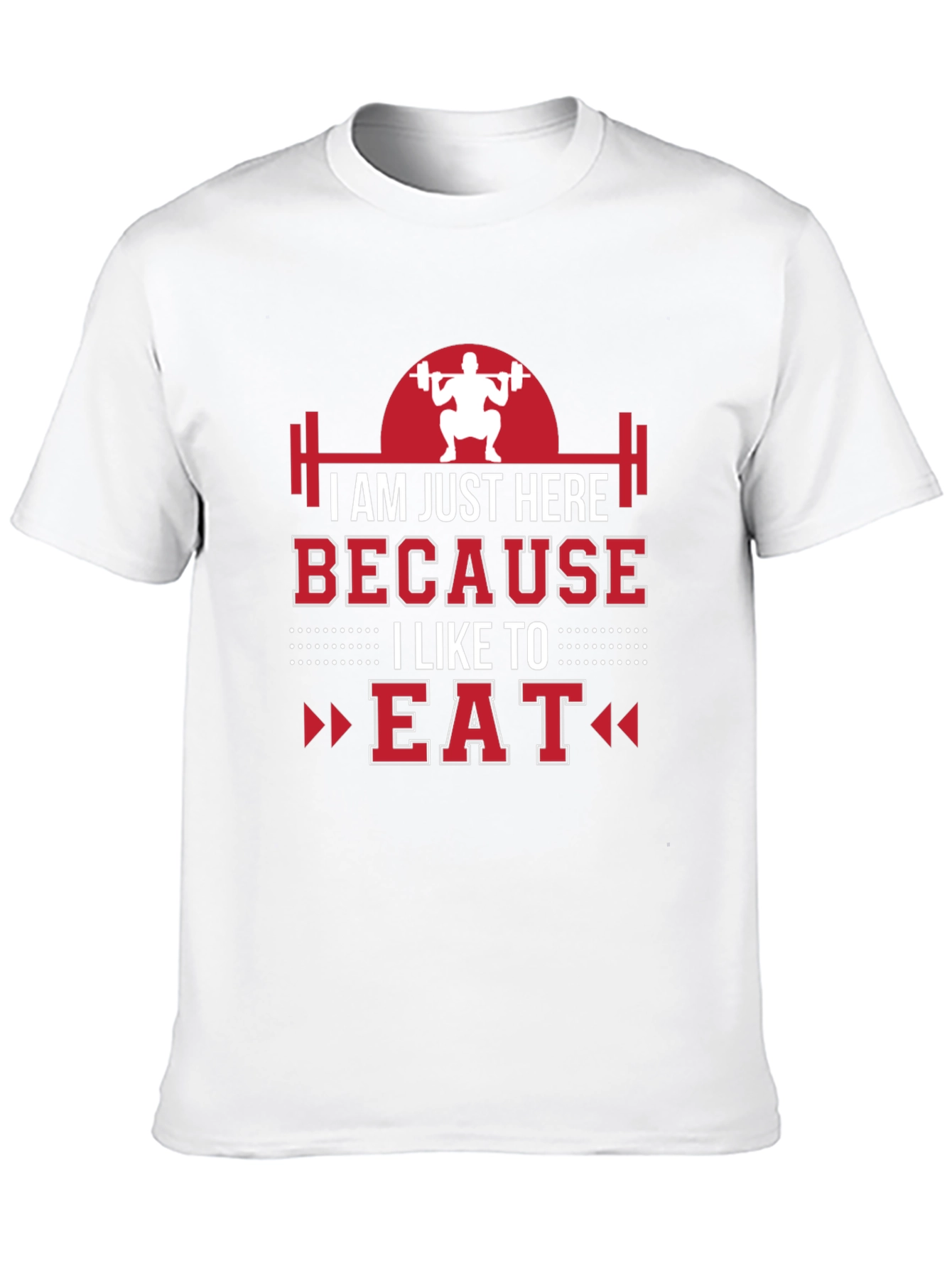 Black Funny Gym T-Shirt: I'm Just Here Because I Like To Eat view 10