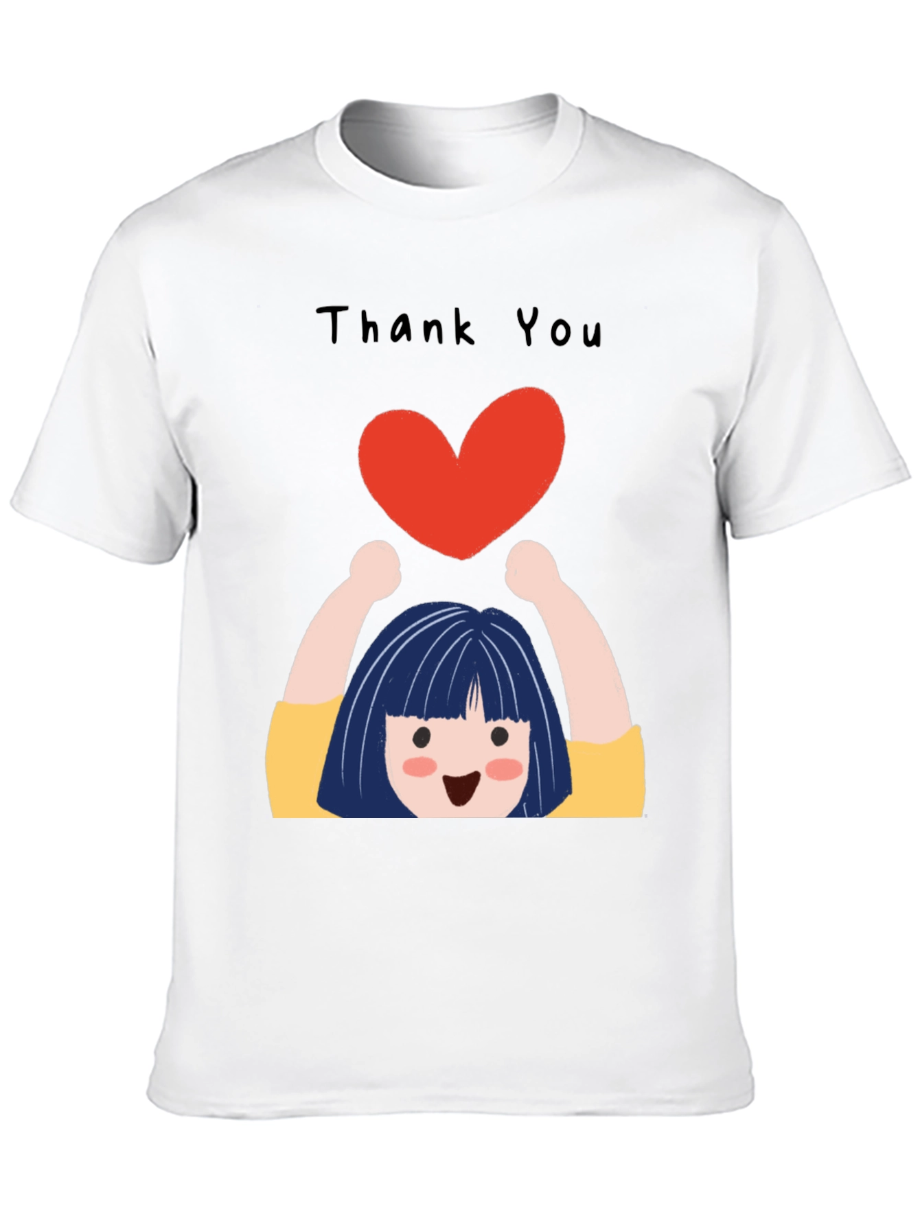Black Thank You Heart Graphic T-Shirt view 10