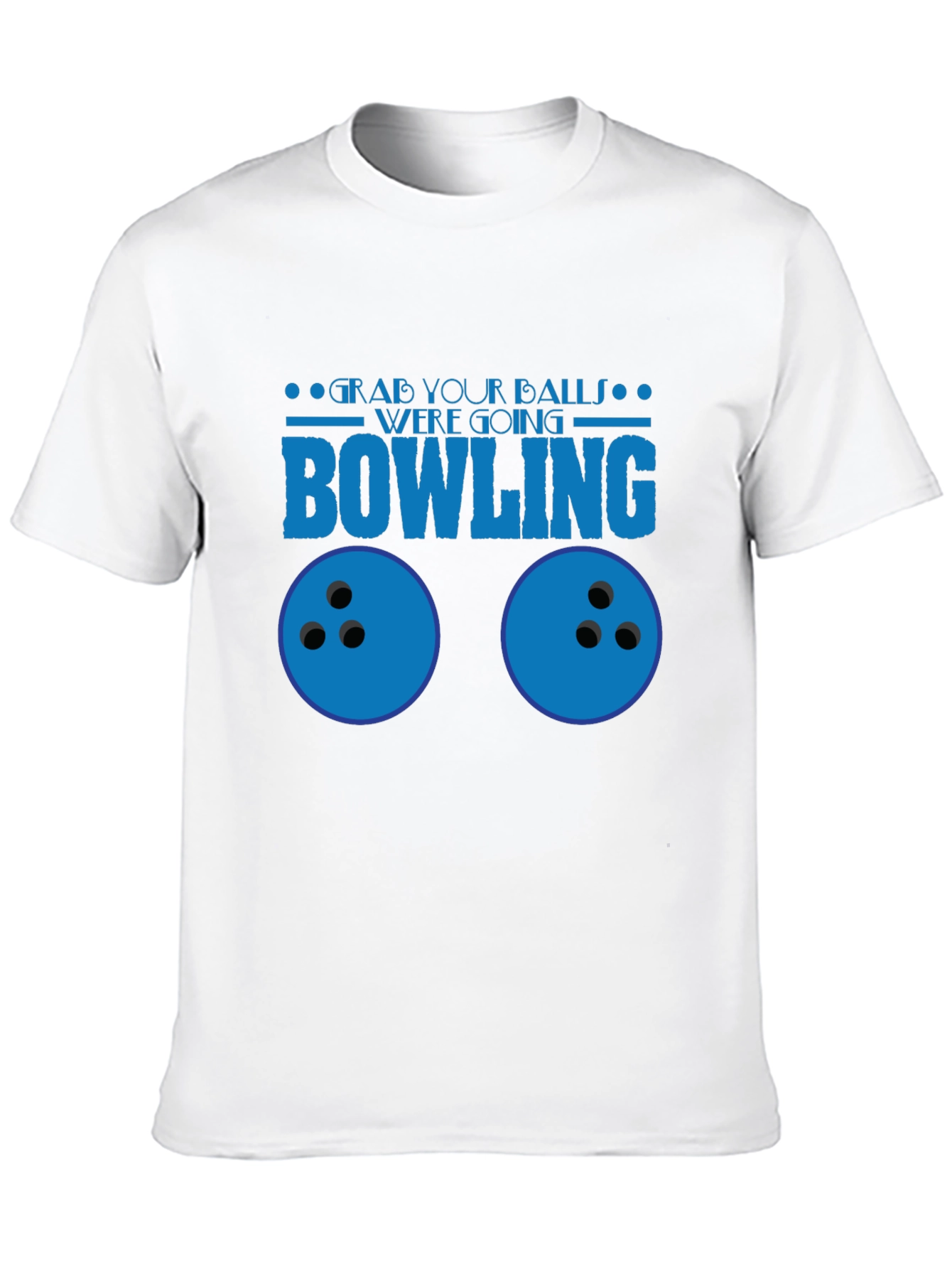 Black Grab Your Balls Bowling T-Shirt Funny Graphic Tee view 10