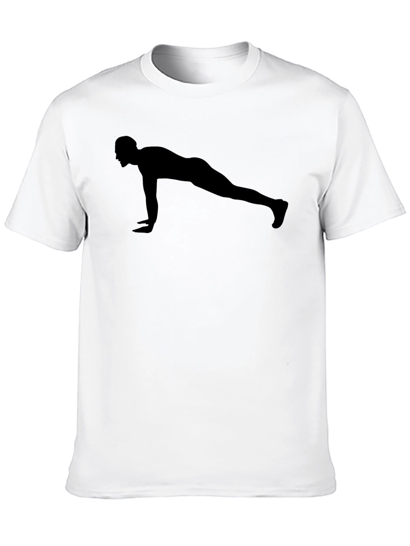 Black Fitness Push-Up Silhouette Black T-Shirt view 10