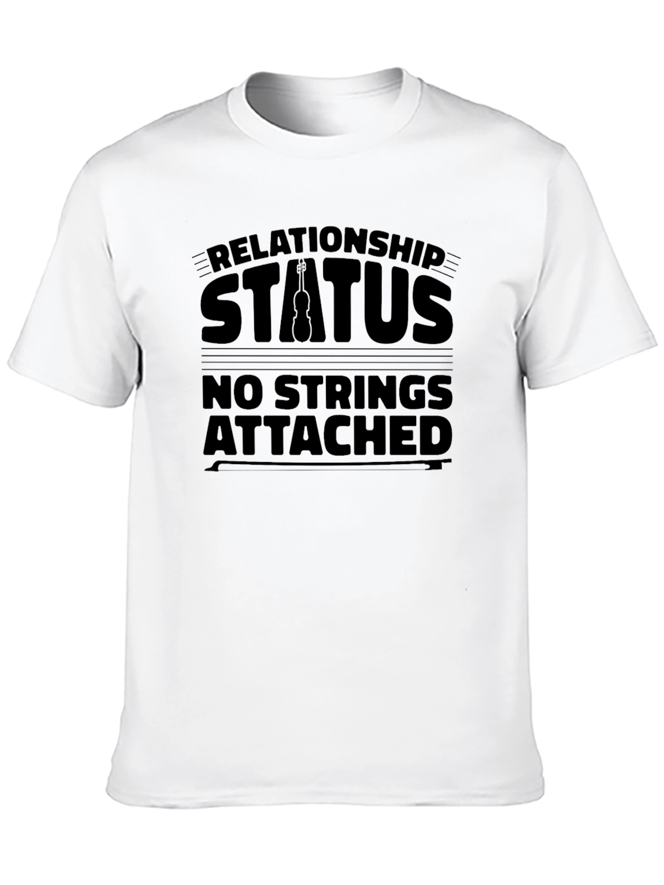 Black Relationship Status T-Shirt - No Strings Attached view 10