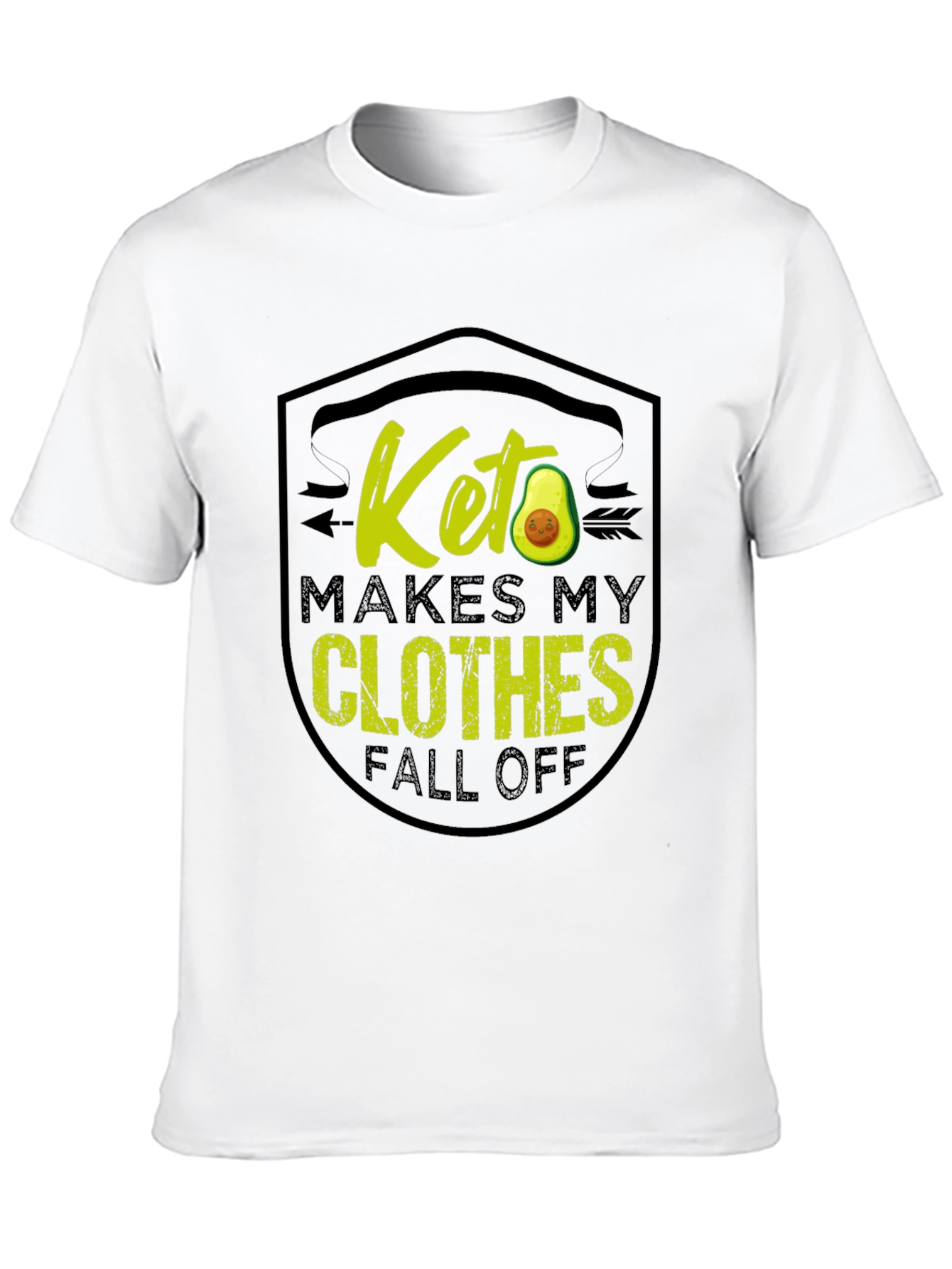 Black Keto Diet T-Shirt - Makes My Clothes Fall Off view 10