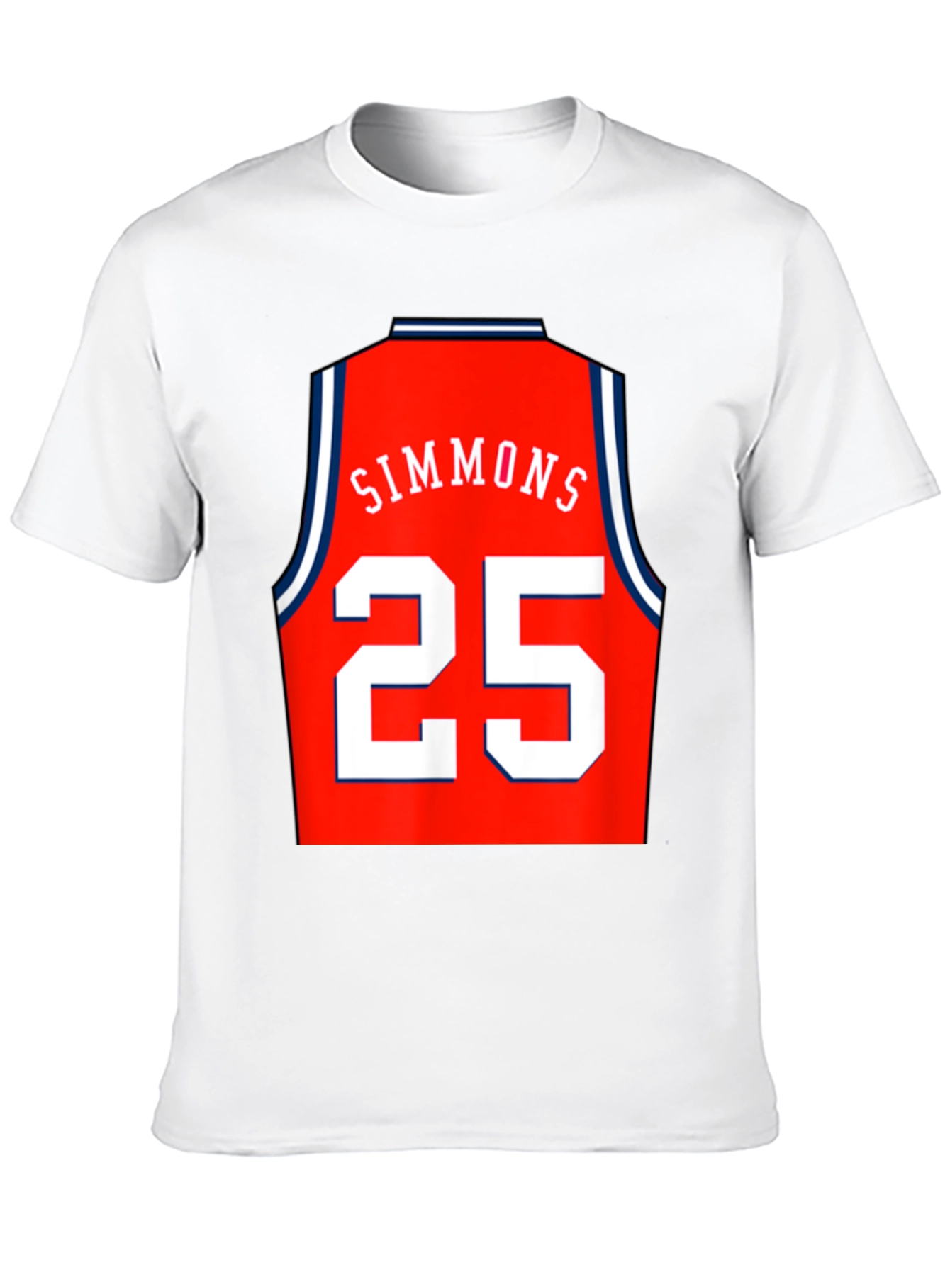 Simmons 25 Basketball Jersey Style Graphic Tee - 10
