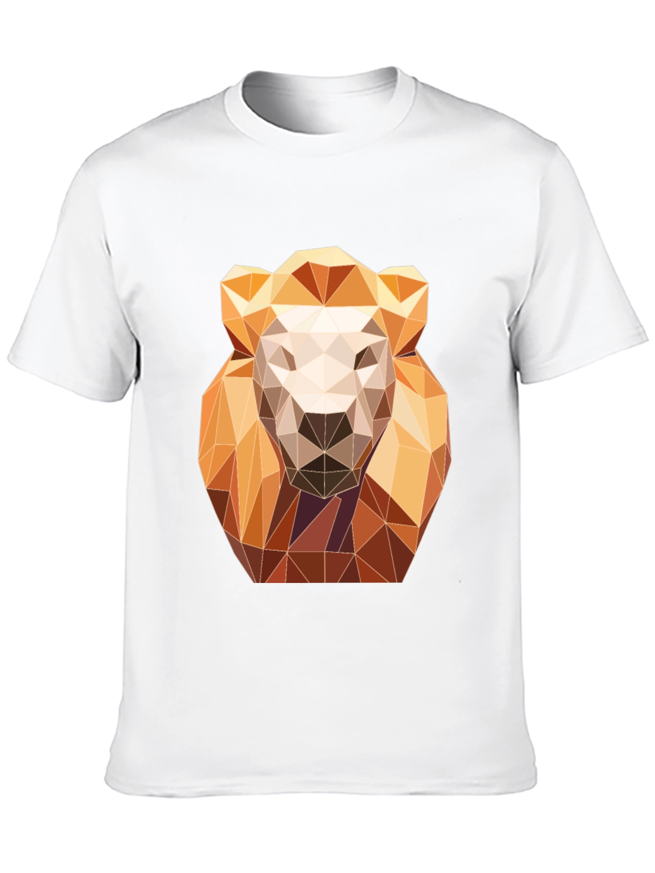 Black Geometric Lion Graphic Tee - Modern Art Design view 10