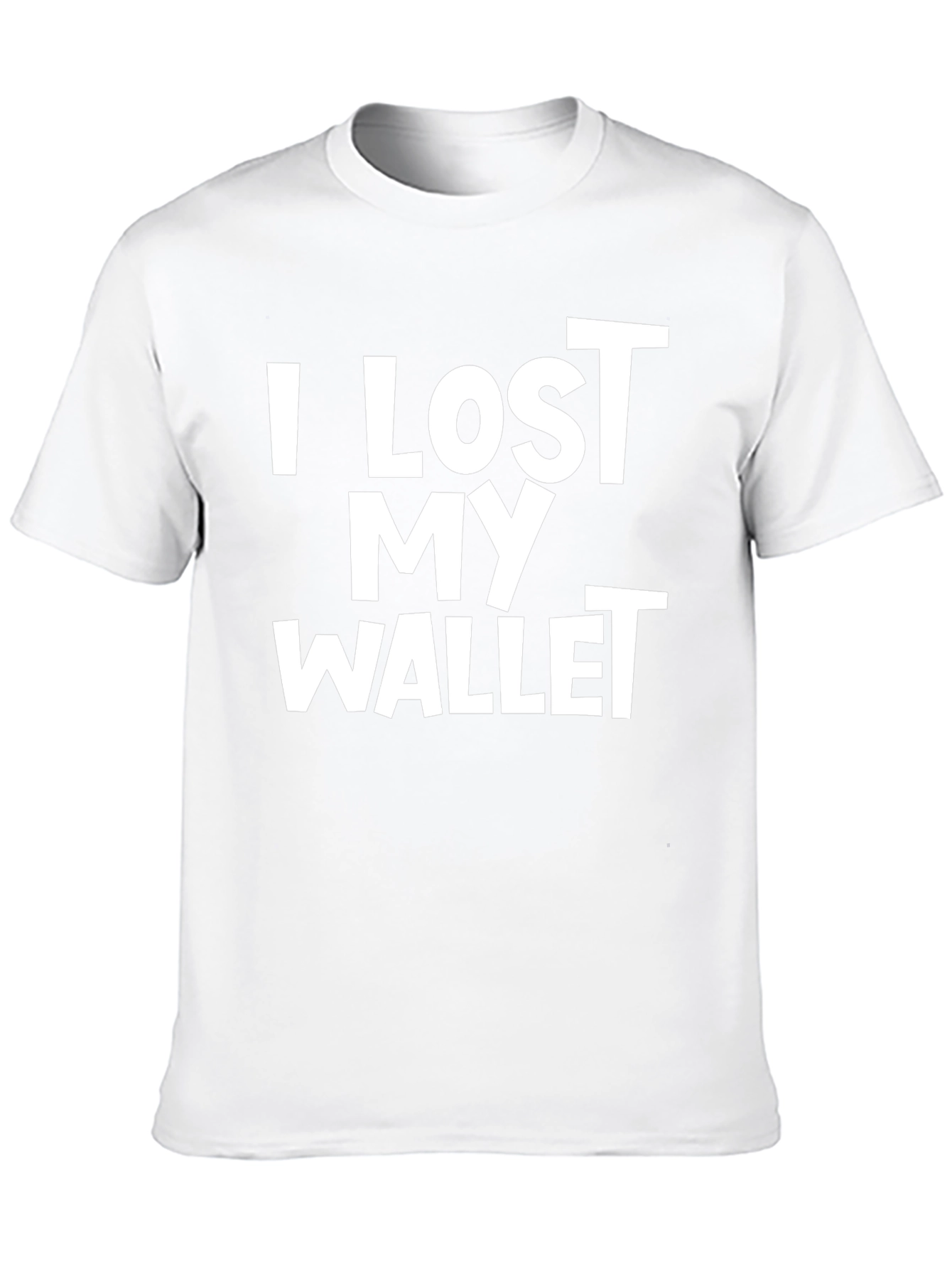 Black Humorous "I Lost My Wallet" Black T-Shirt view 10