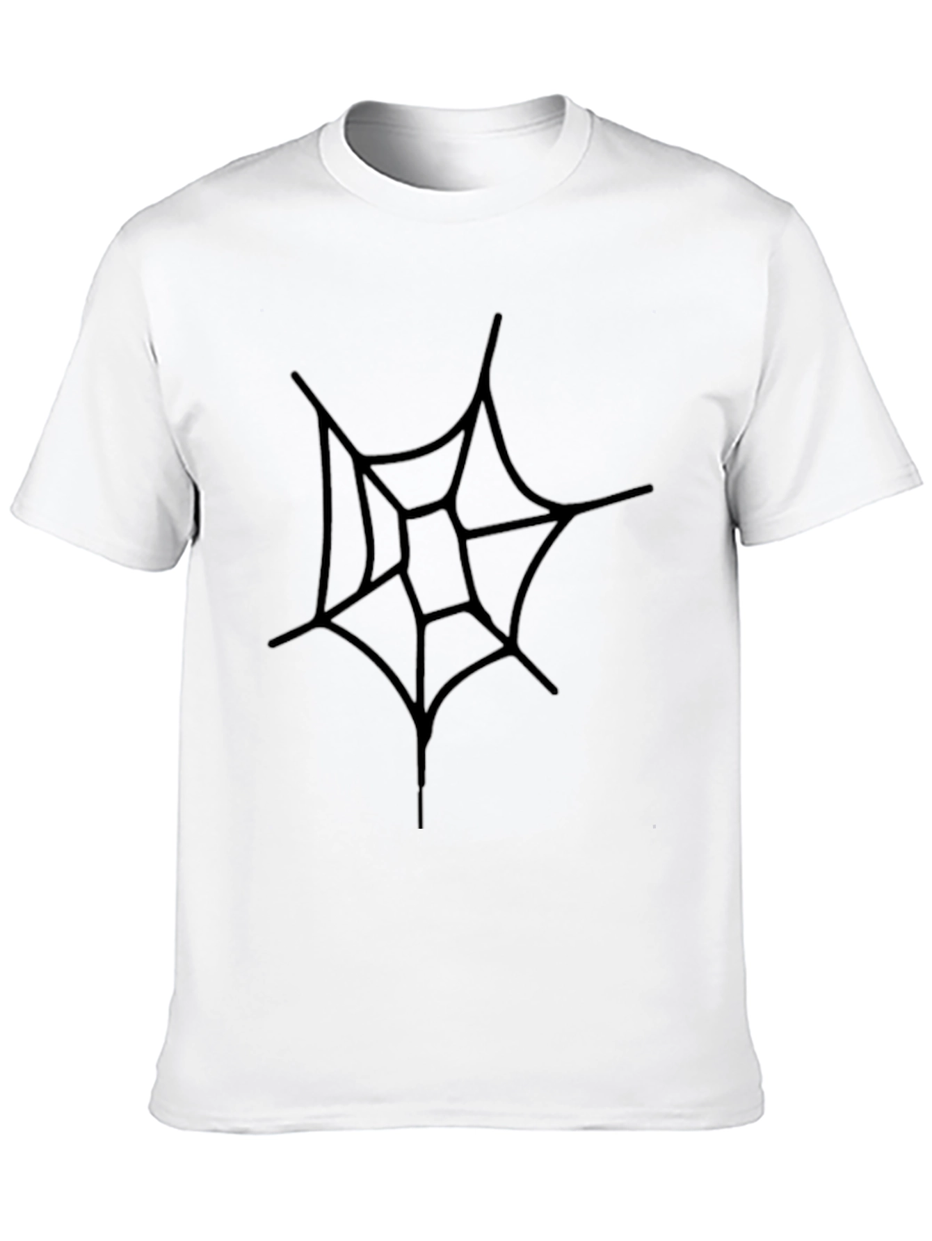 Black Men's Black Spiderweb Graphic T-Shirt view 10