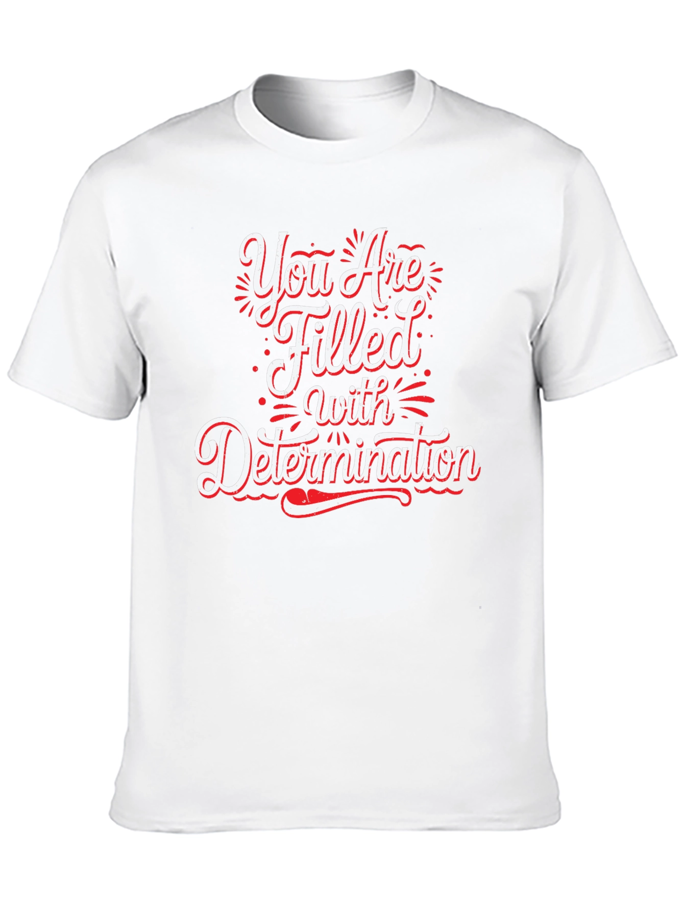 Black Determination Graphic Black T-Shirt view 10