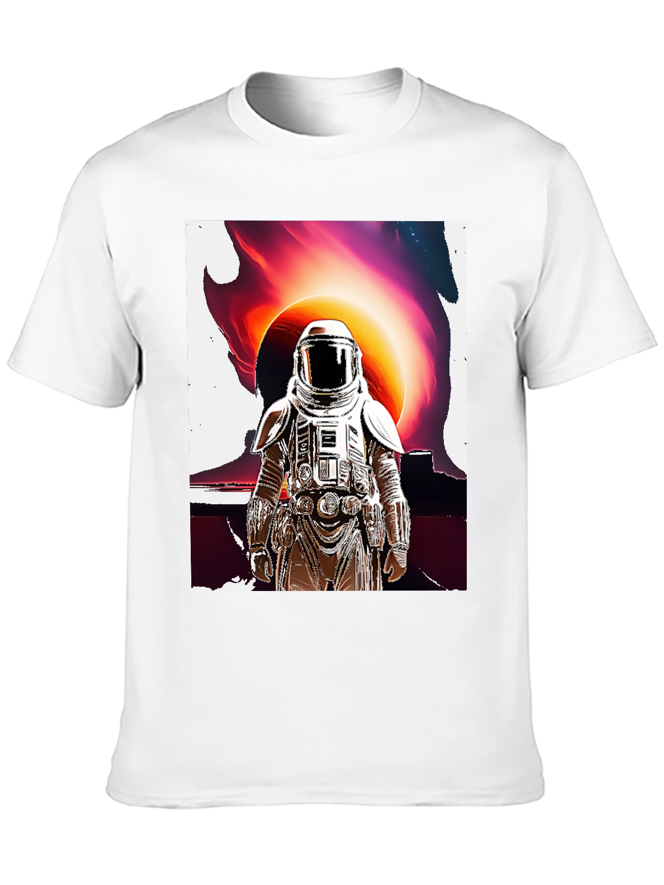 Black Astronaut Graphic T-Shirt - Space Art Tee view 10