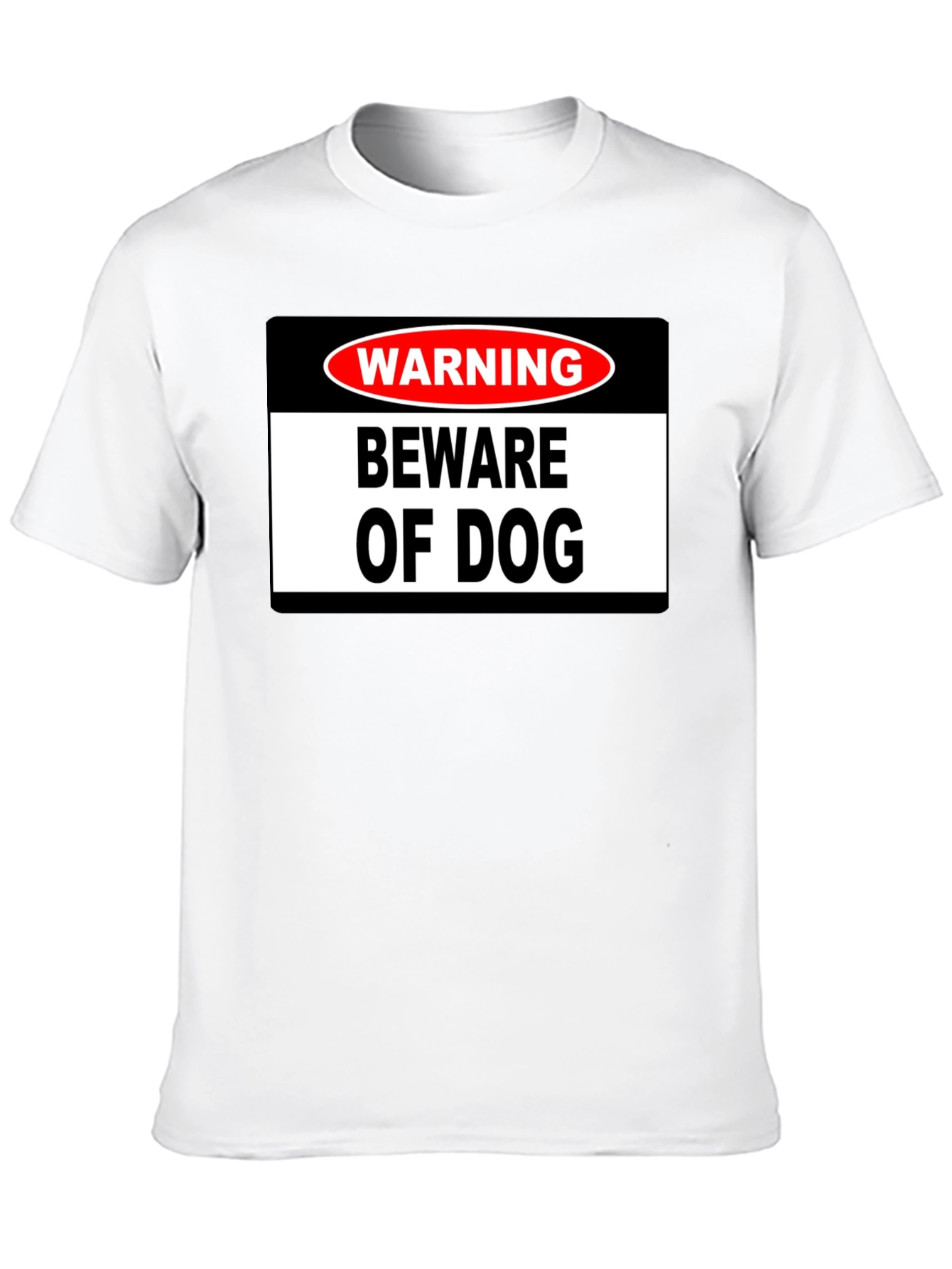 Black Warning Beware of Dog Graphic T-Shirt view 10