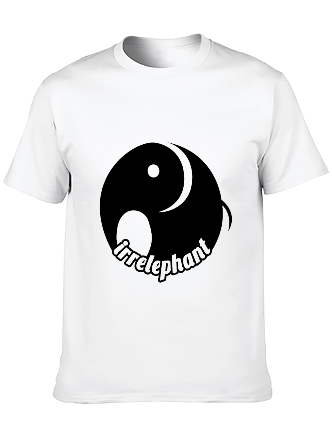 Black Irrelephant Yin Yang T-Shirt - Black view 10
