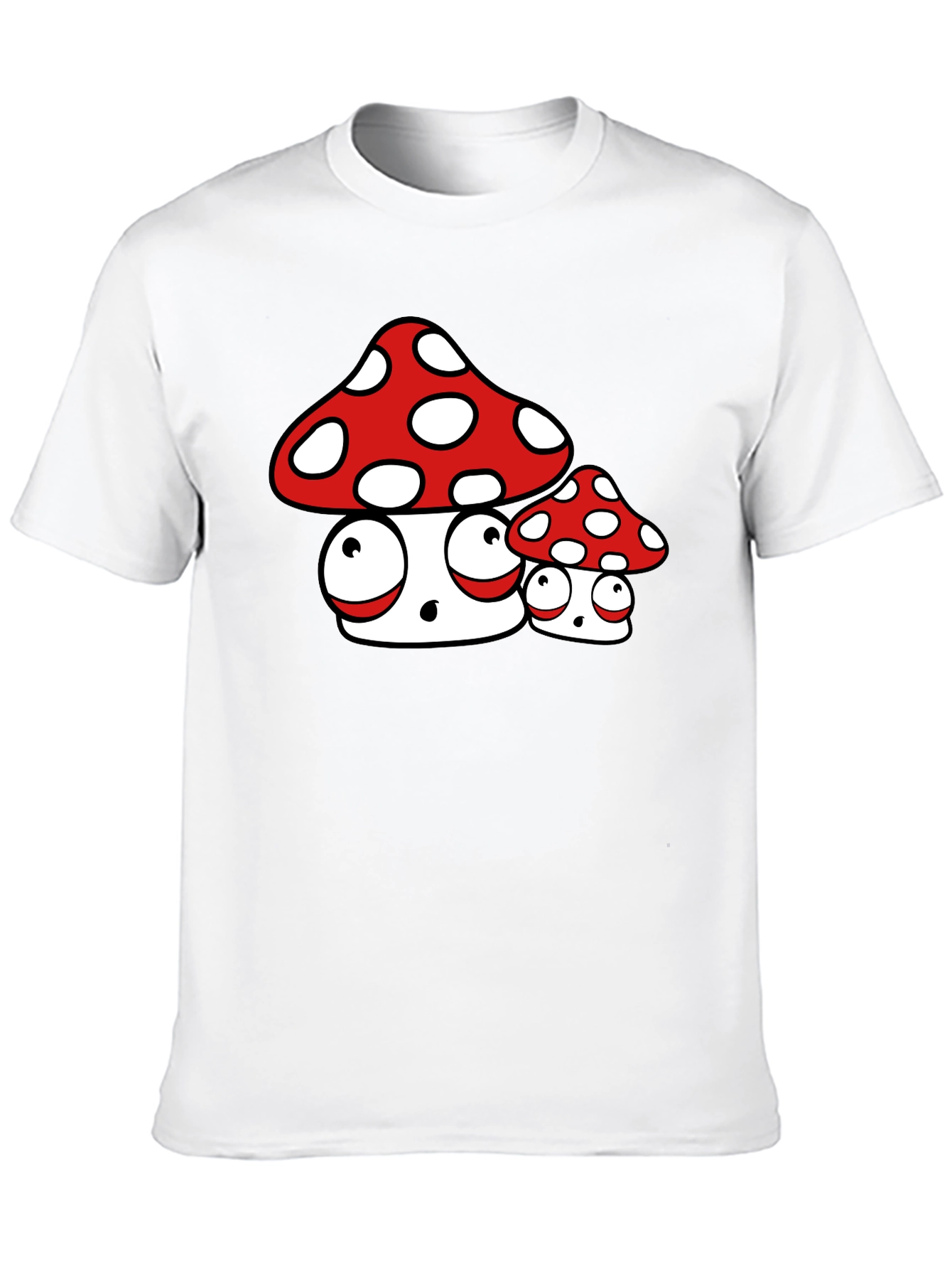Black Funny Mushroom Graphic Tee view 10