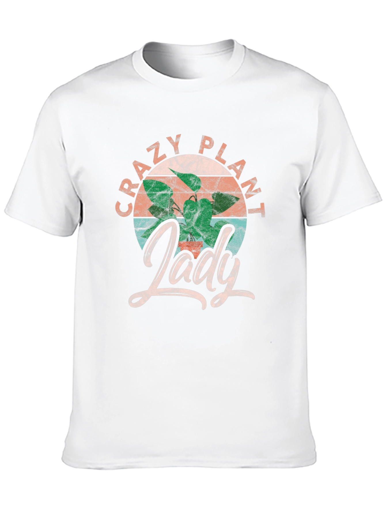 Black Crazy Plant Lady T-Shirt - Fun Graphic Tee view 10