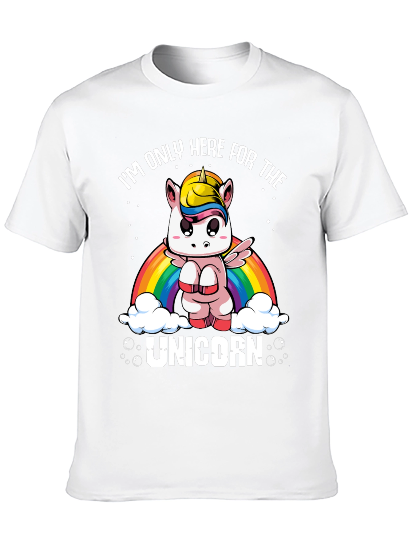 Black I'm Only Here For The Unicorn T-Shirt view 10