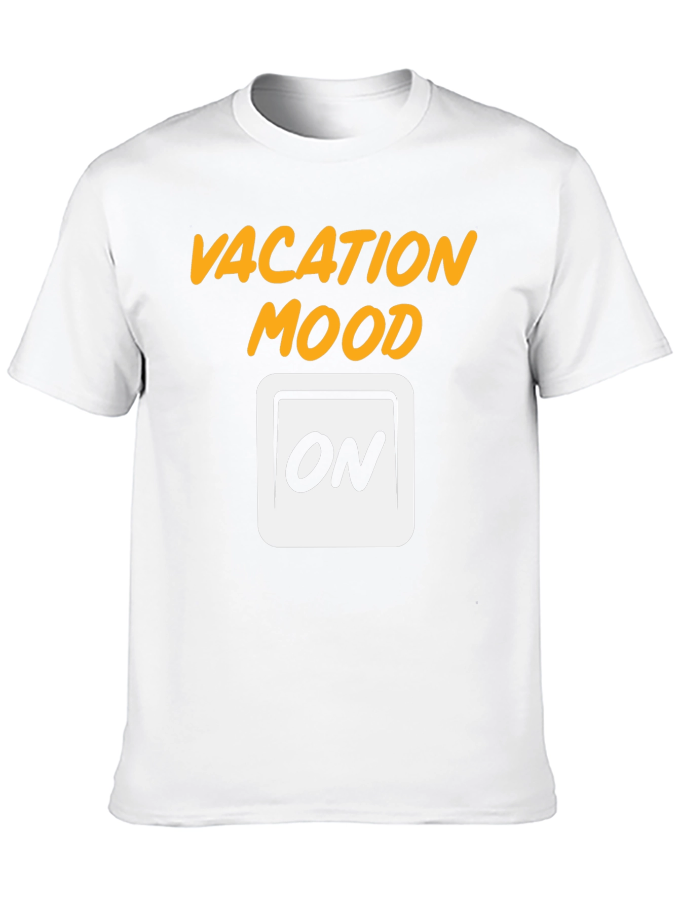 Black Vacation Mode On Graphic Tee - Black Cotton T-Shirt view 10