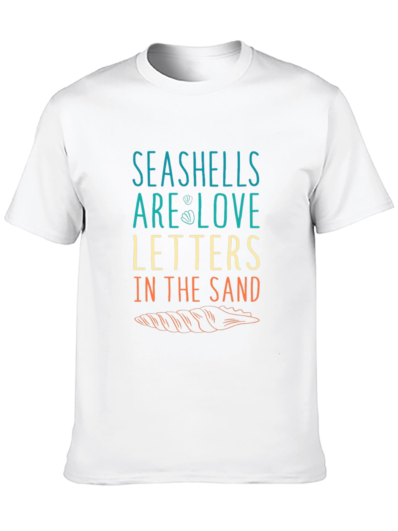 Black Seashells Love Letters Graphic T-Shirt - Black view 10