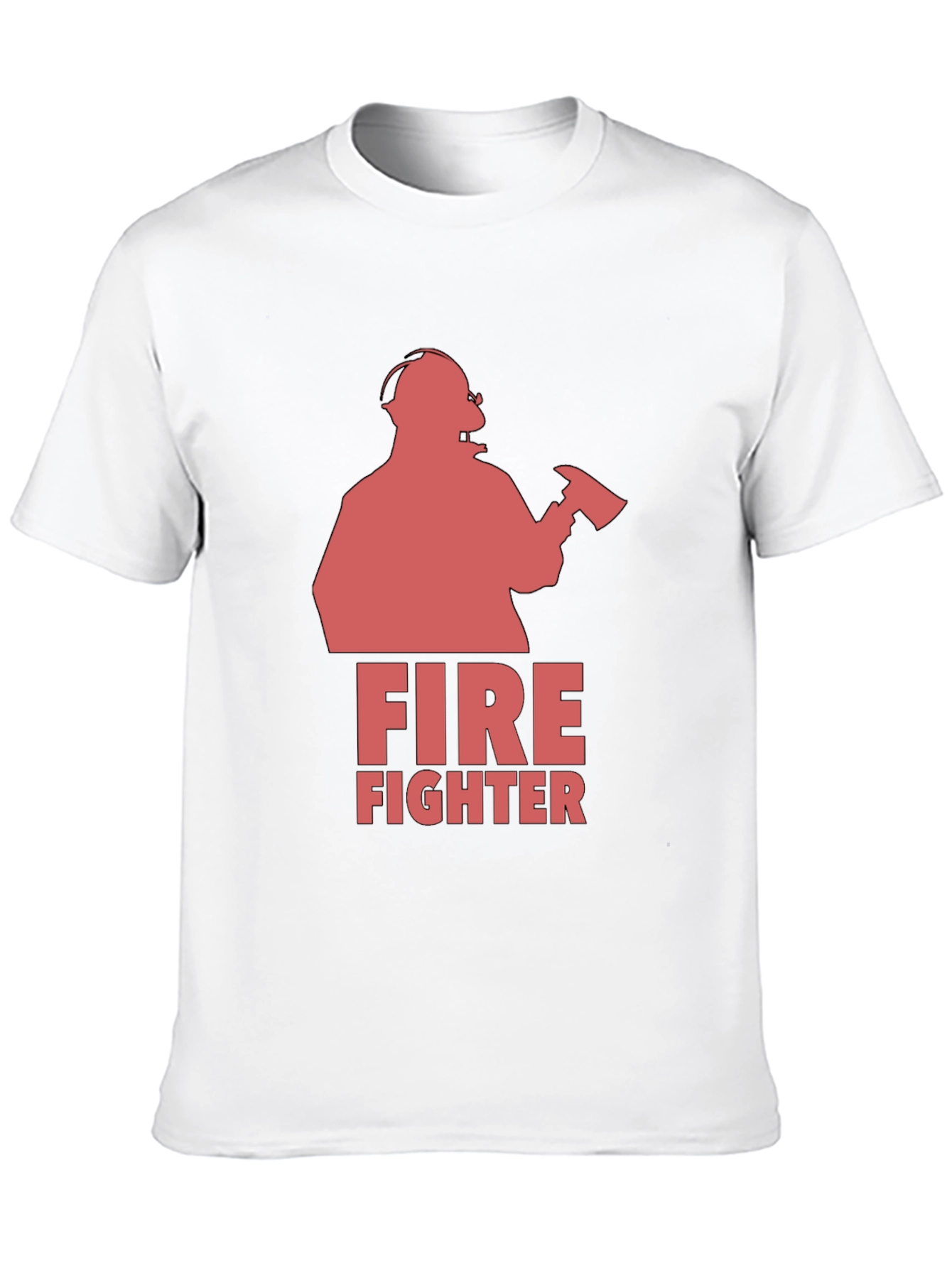 Black Firefighter Graphic Tee - Black Cotton T-Shirt view 10