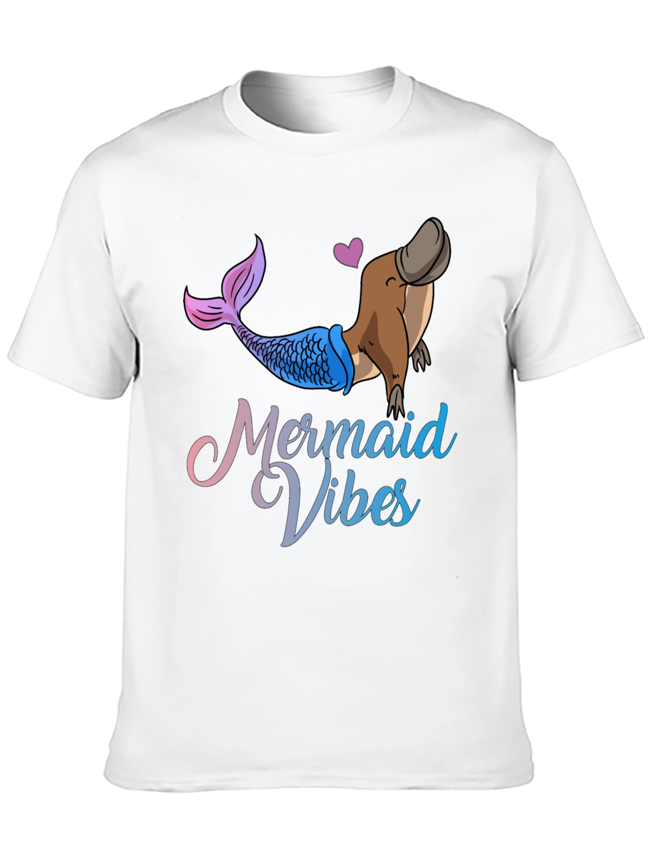 Black Mermaid Vibes Platypus Graphic T-Shirt view 10