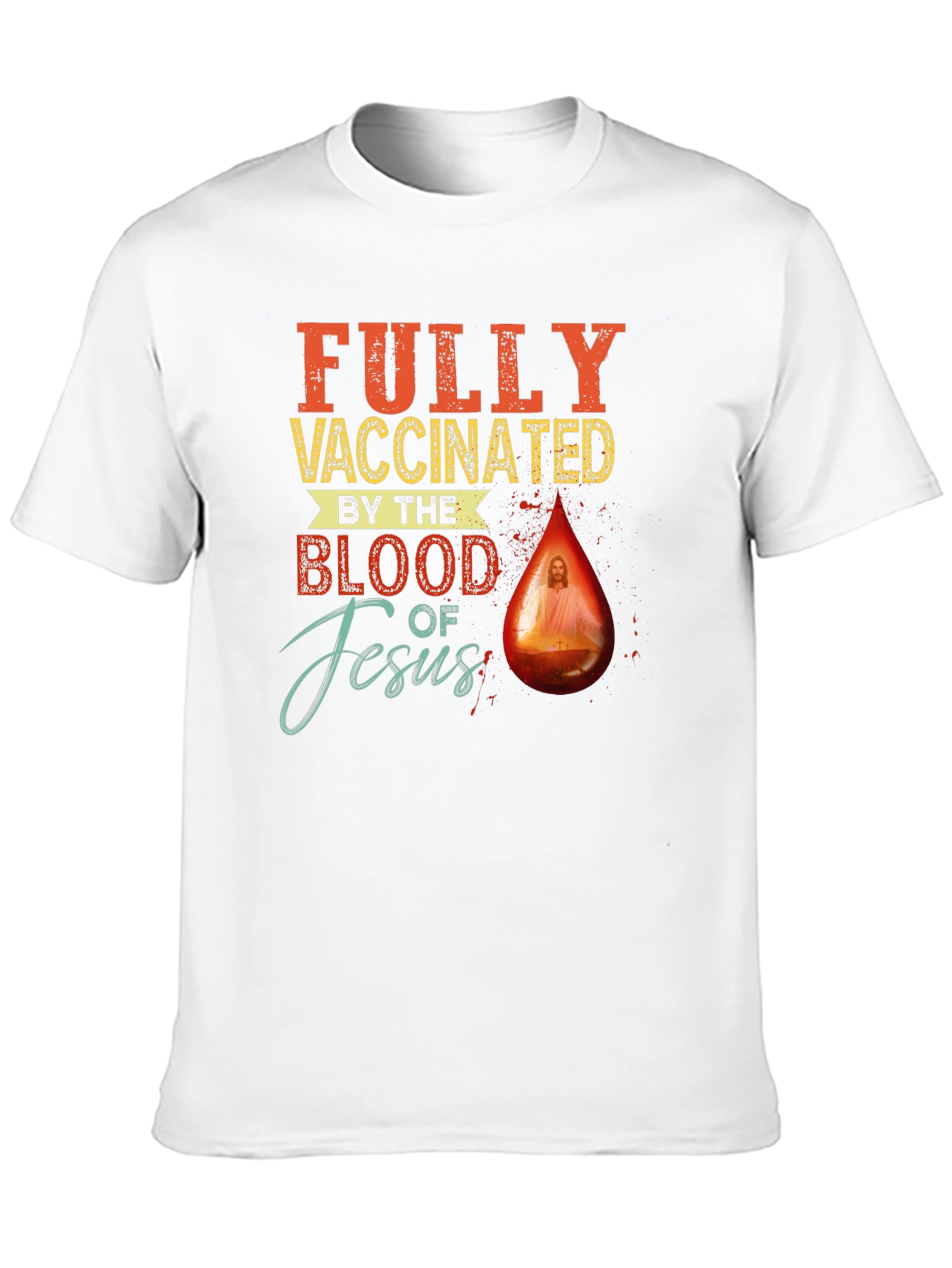 Black Fully Vaccinated by the Blood of Jesus T-Shirt view 10
