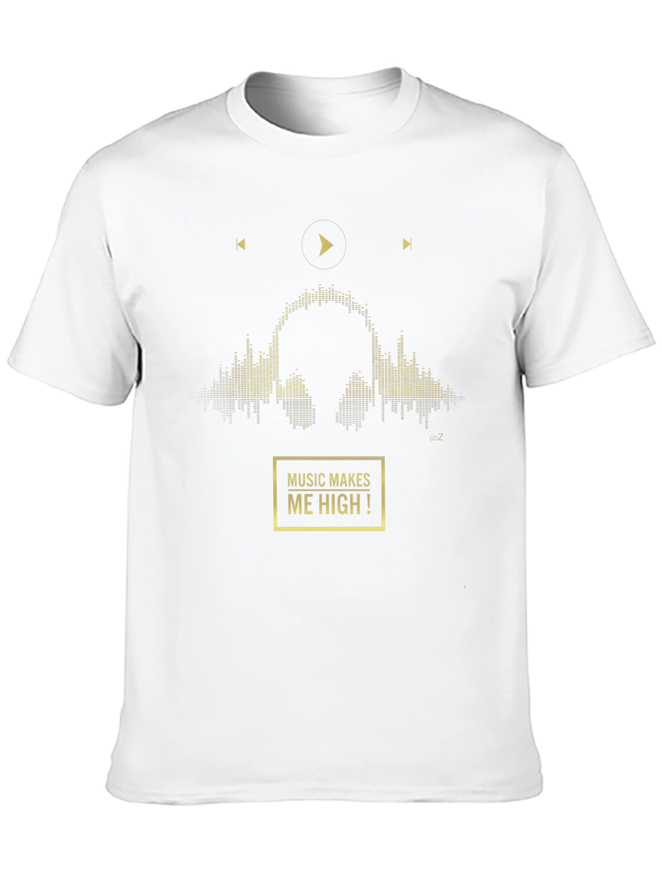 Black Music Makes Me High Graphic Tee - Black Cotton Blend view 10