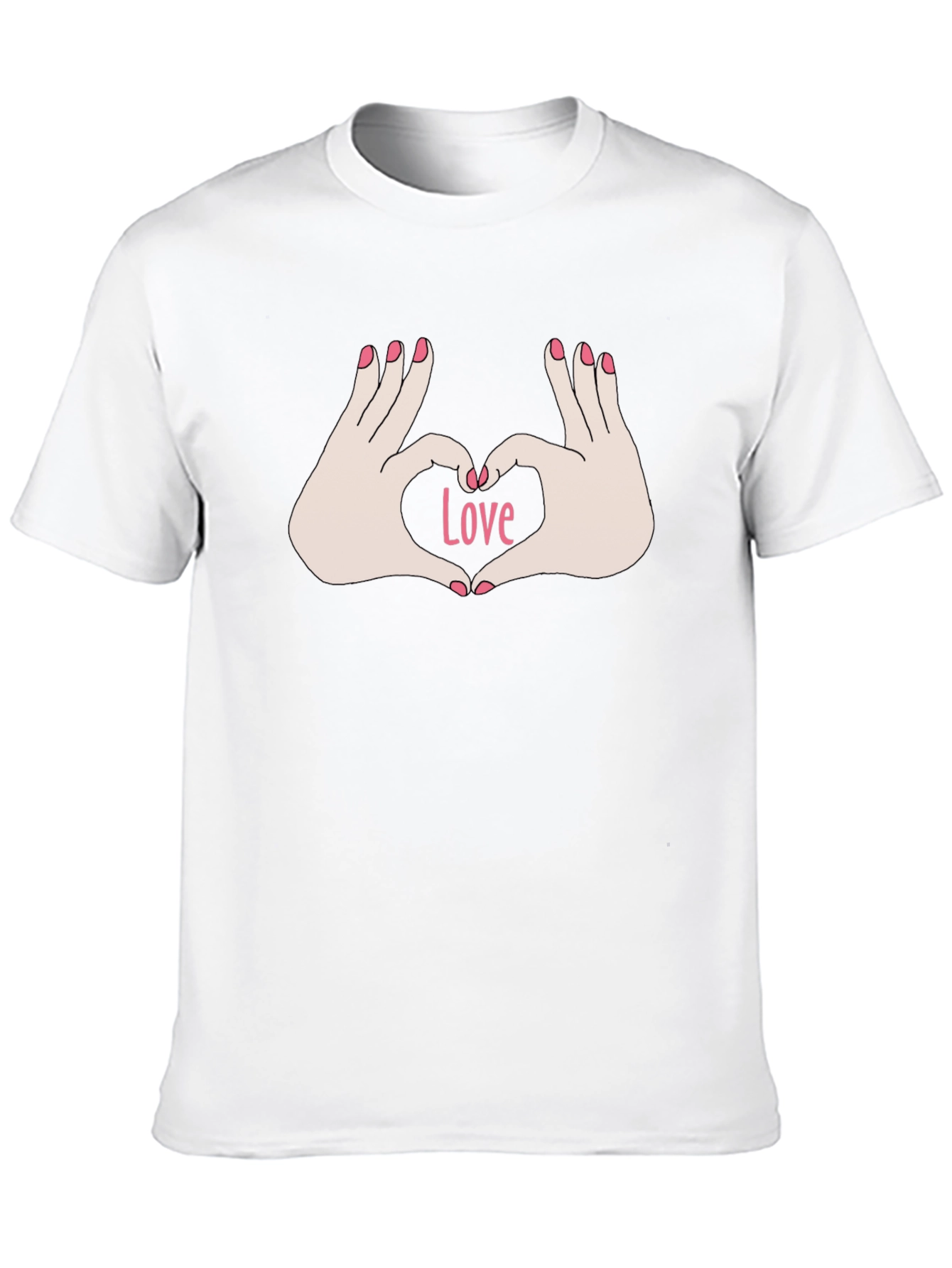 Black Love Hands Graphic Tee - Stylish Black T-Shirt view 10