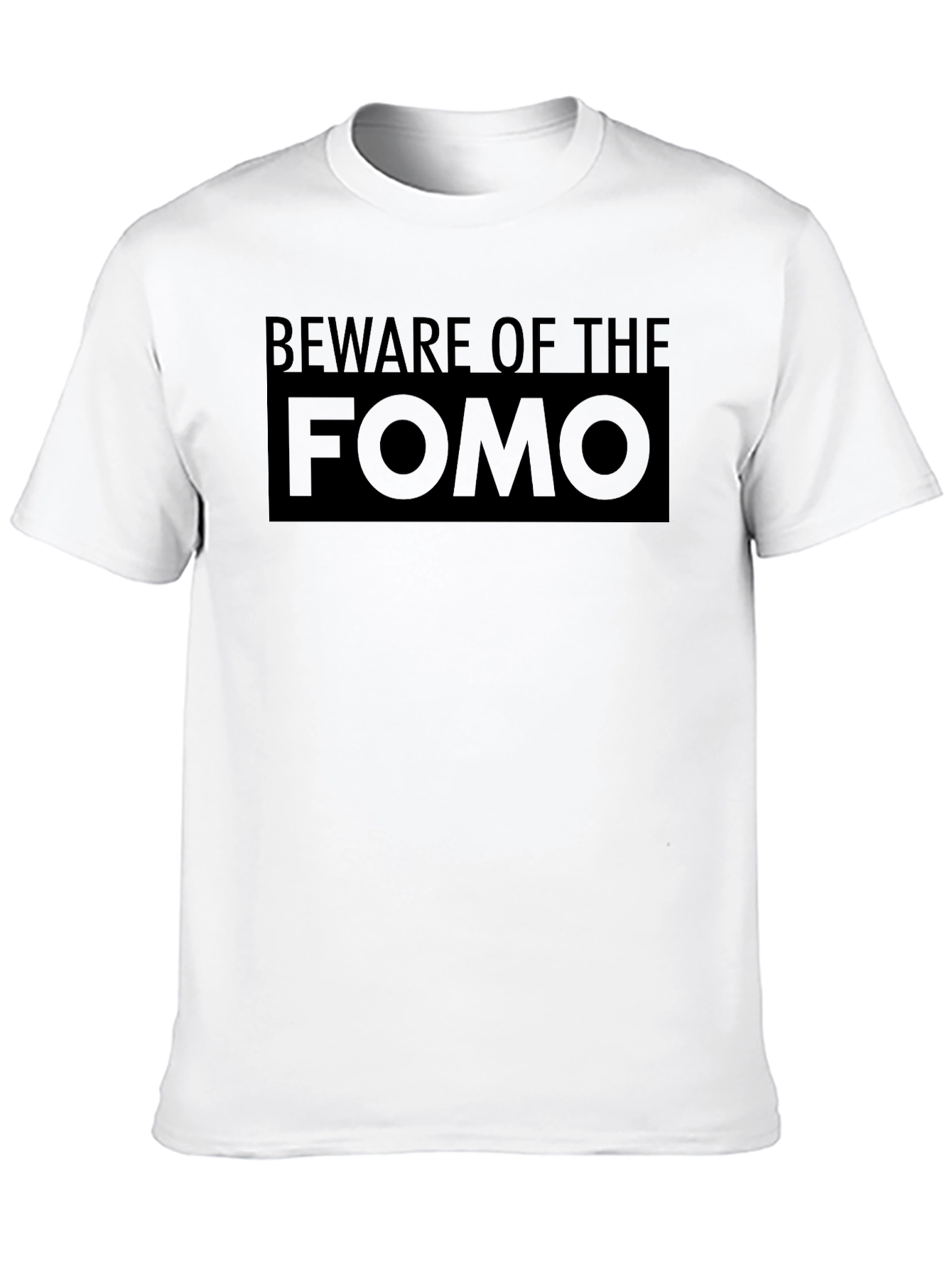 Black Beware of the FOMO Black Graphic Tee view 10