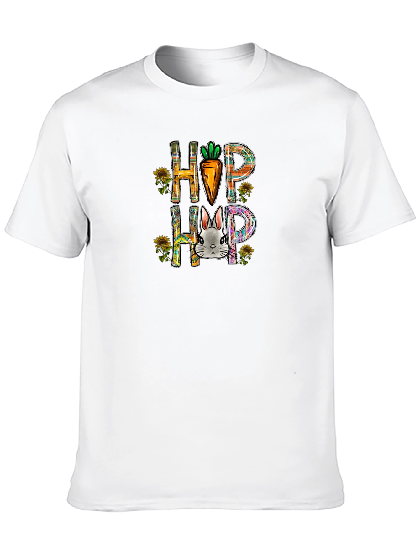 Black Hop Hip Easter Bunny Carrot T-Shirt view 10