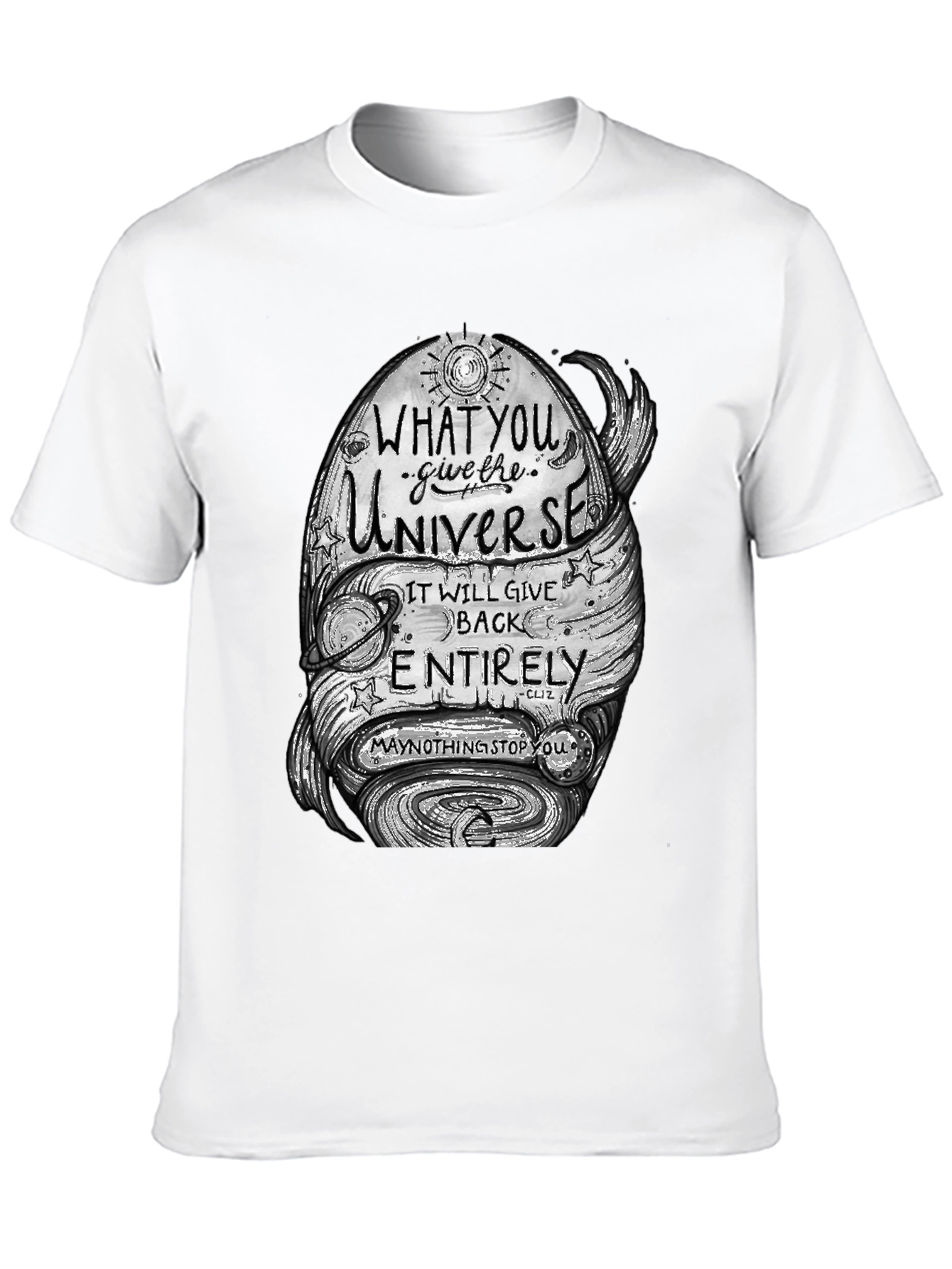 Black Universe Graphic Tee - Inspire & Motivate! view 10