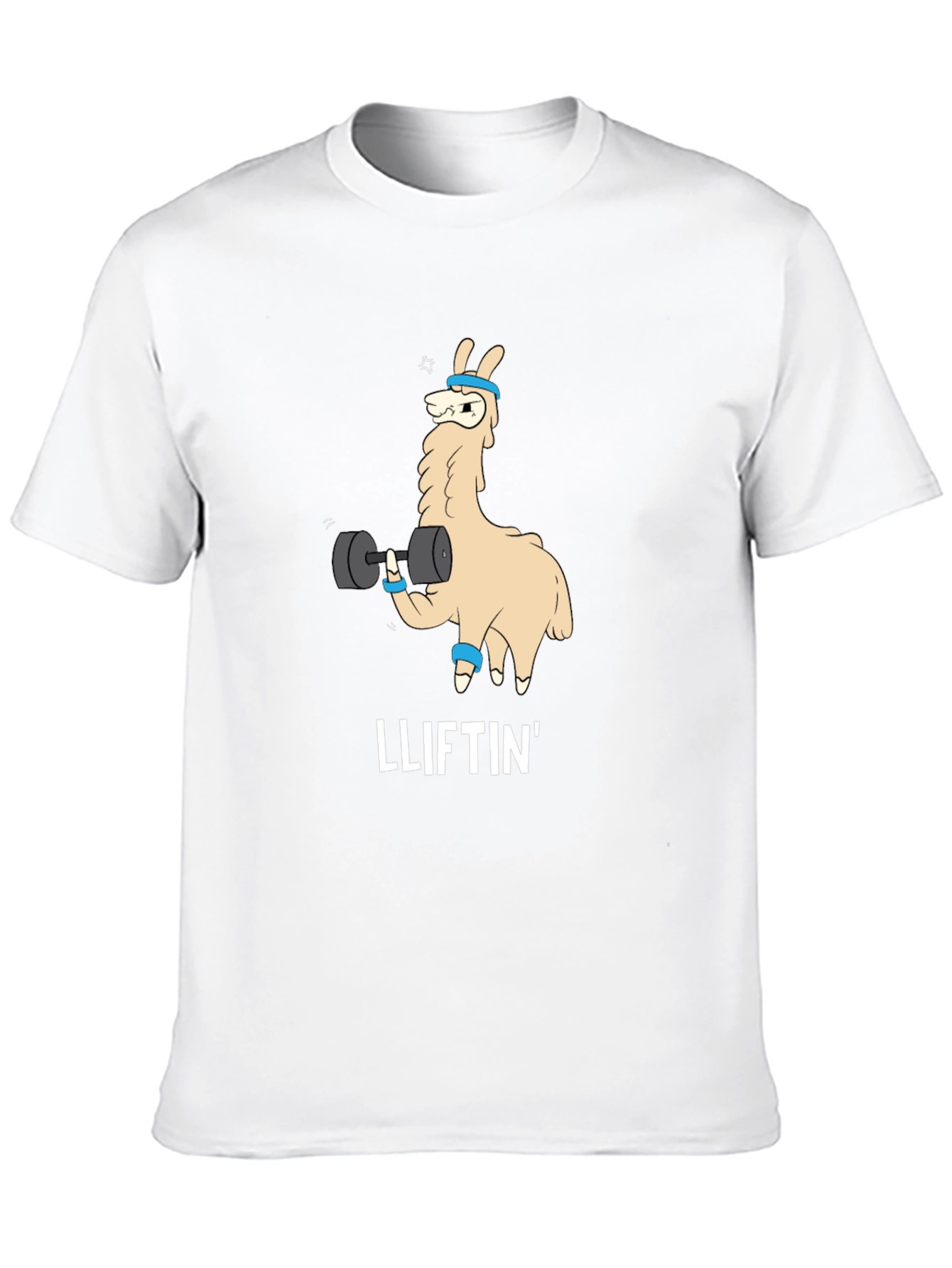 Black Lliftin' Llama Black T-Shirt - Gym Humor Tee view 10