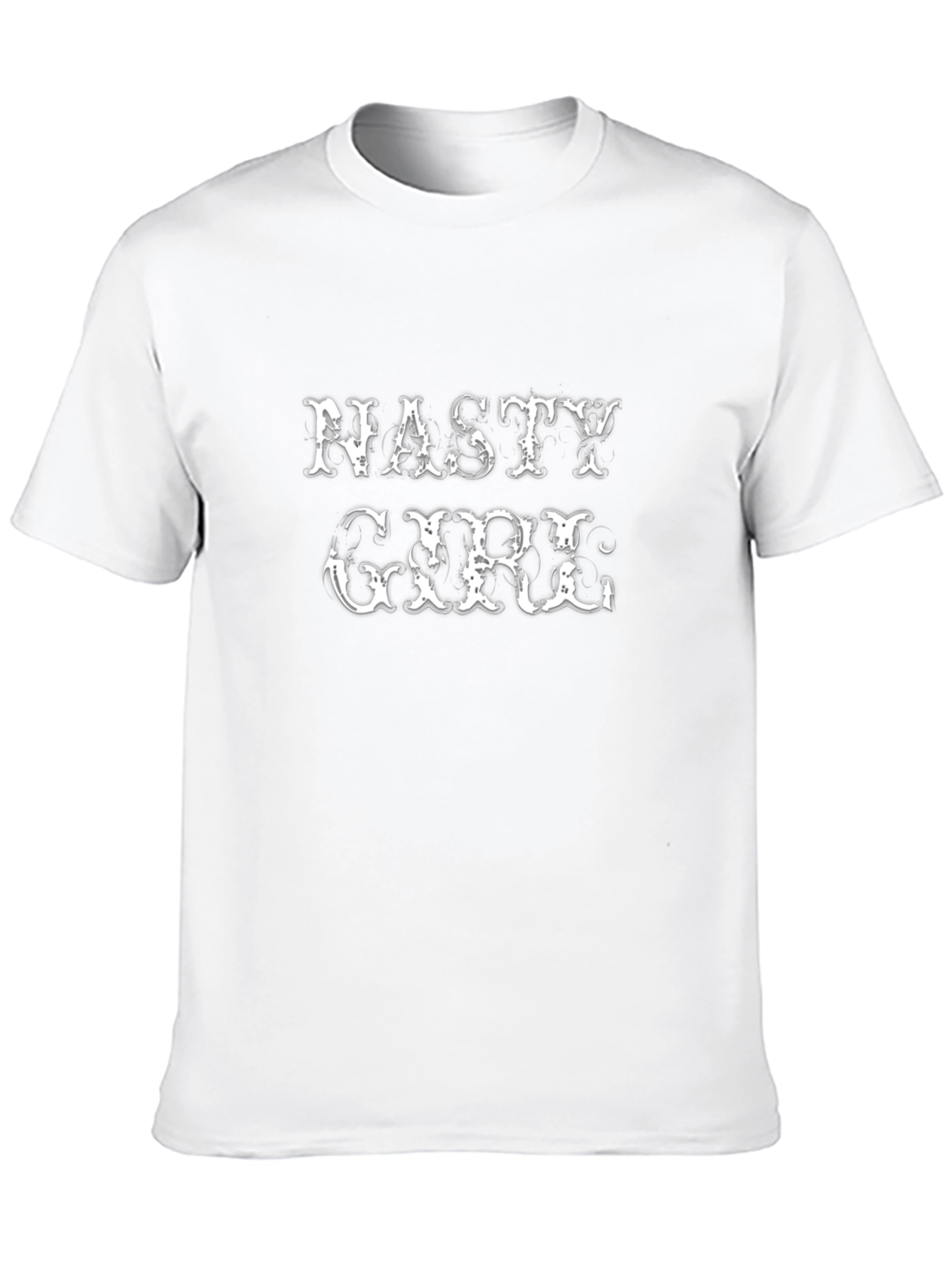 Black Nasty Girl Graphic Tee - Unisex Black Cotton T-Shirt view 10