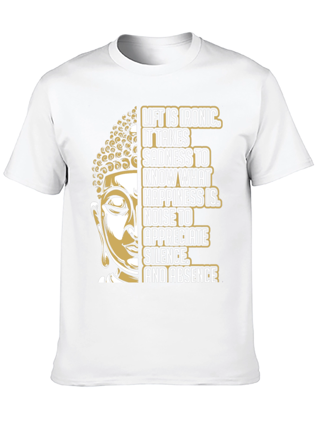 Black Buddha Graphic Print T-Shirt - Ironic Life view 10