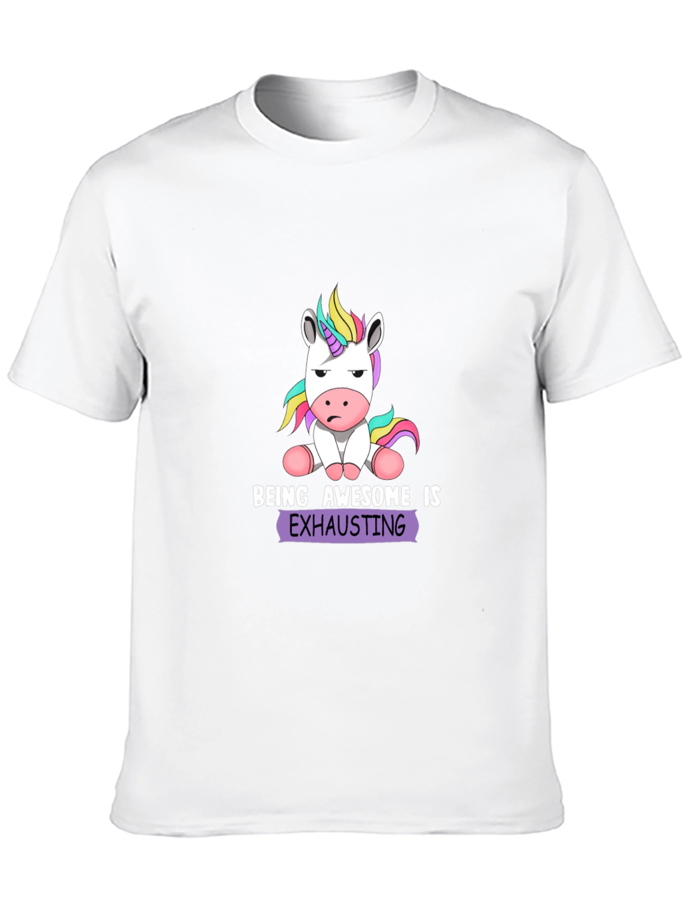Black Being Awesome is Exhausting - Unicorn T-Shirt view 10