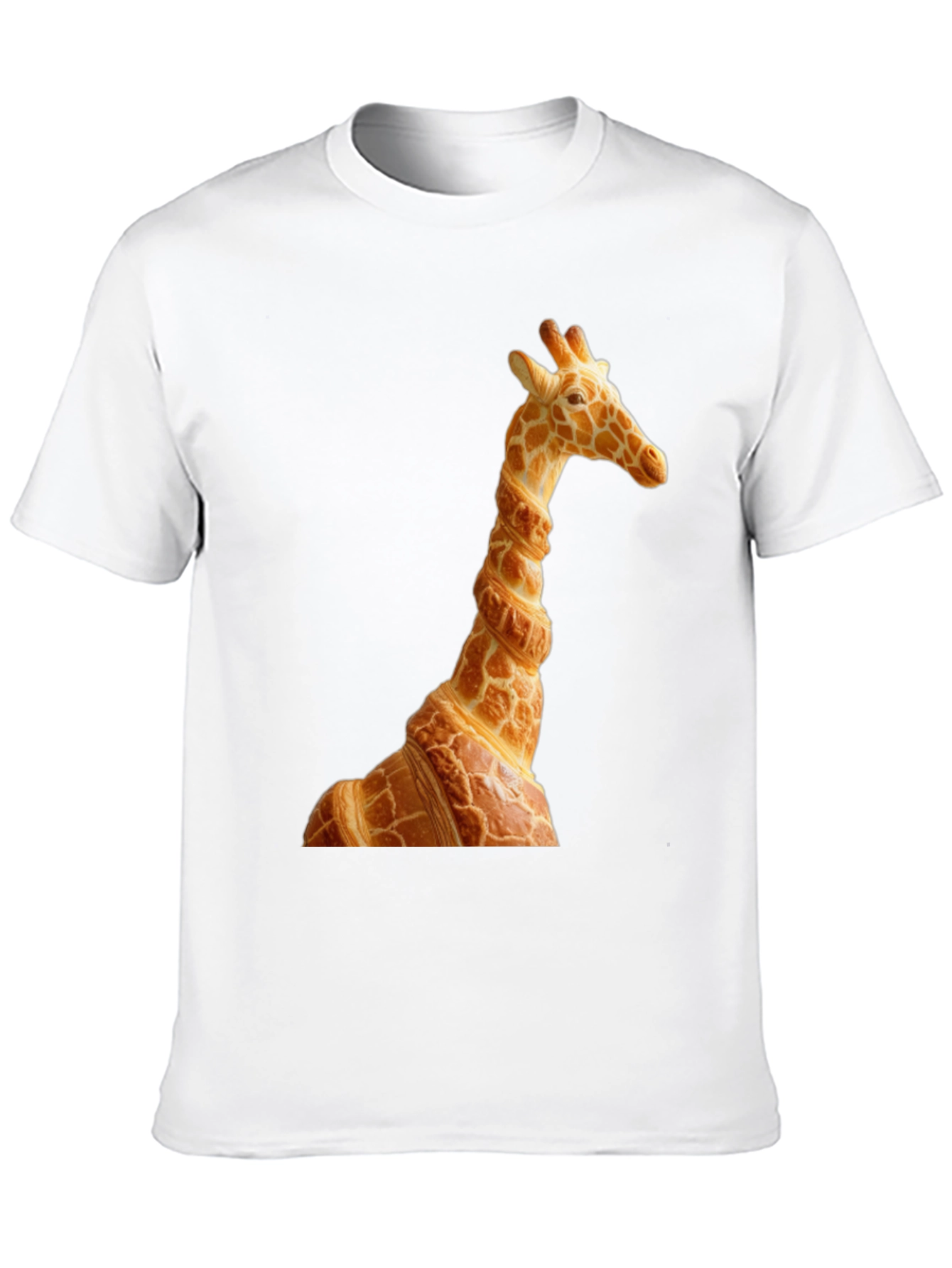 Black Croissant Giraffe Graphic Tee - Novelty Humor view 10