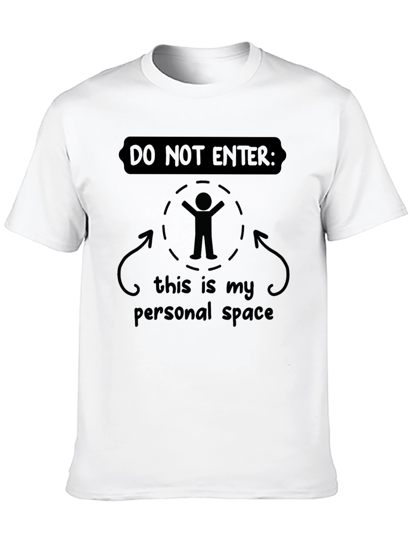 Black Personal Space T-Shirt - Funny Introvert Tee view 10